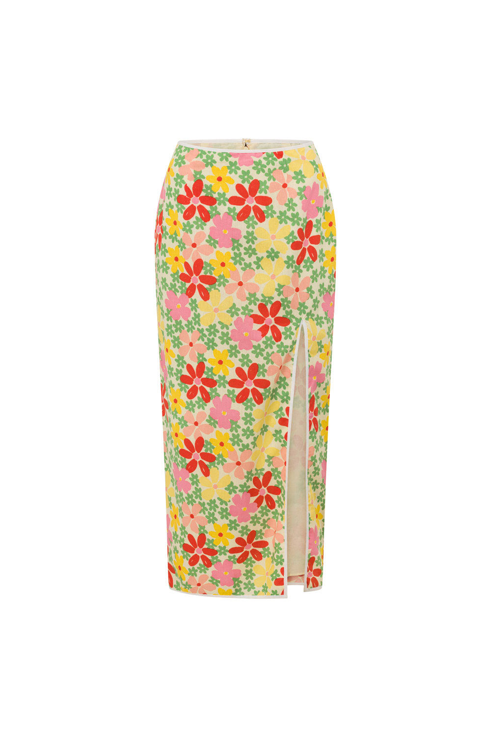 Exquisite Pina Floral Print High - Waisted Malina Skirt