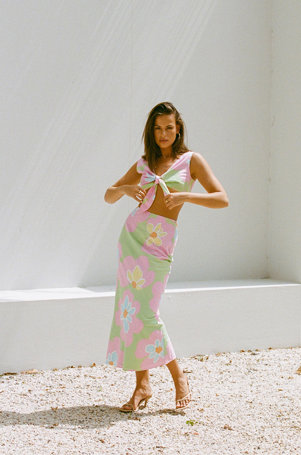 Exclusive Samira Hana Green Midi Skirt - Perfect XS Sample