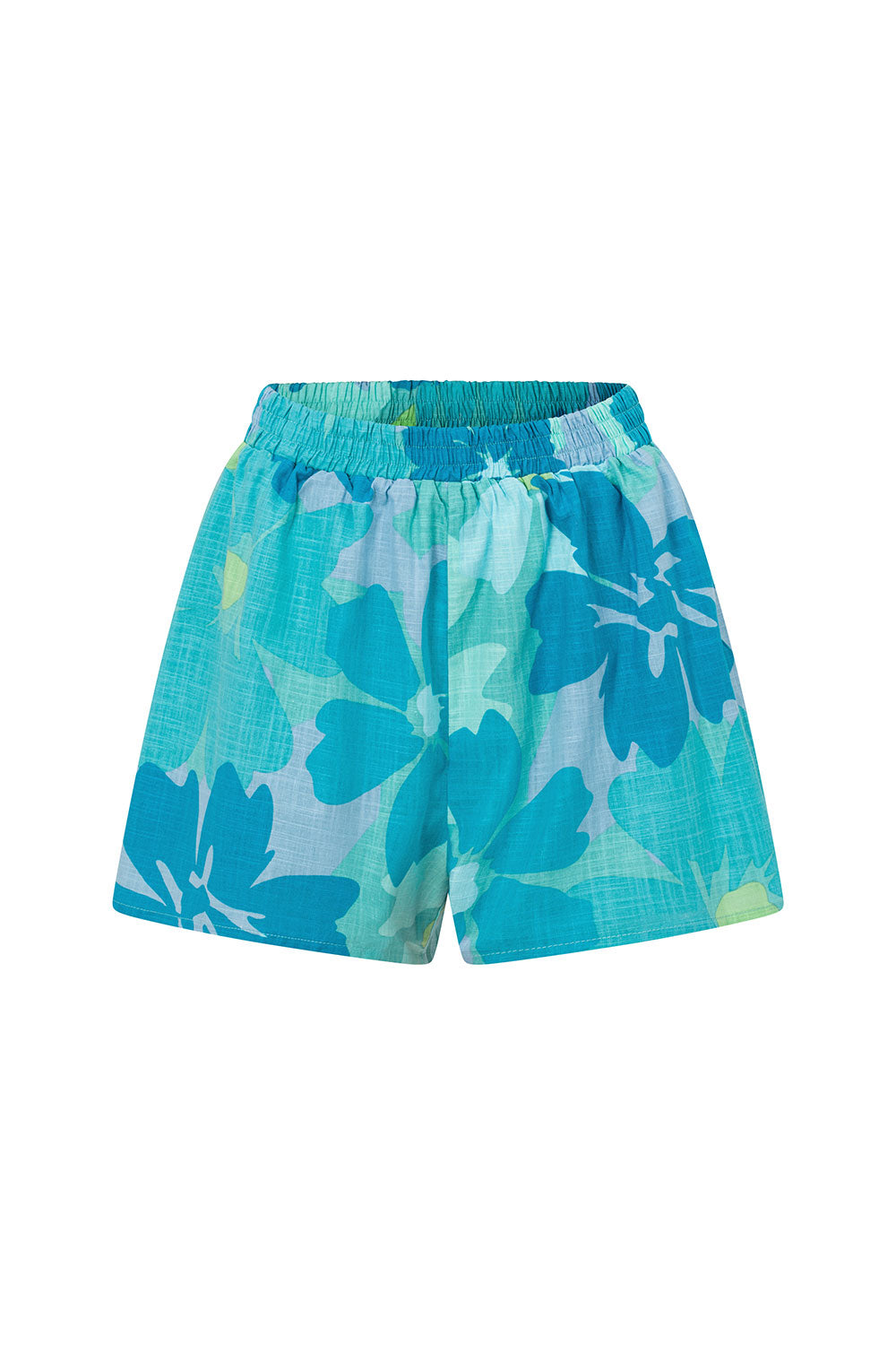 Exclusive Bold River Floral Print Seona Cotton Shorts for Summer