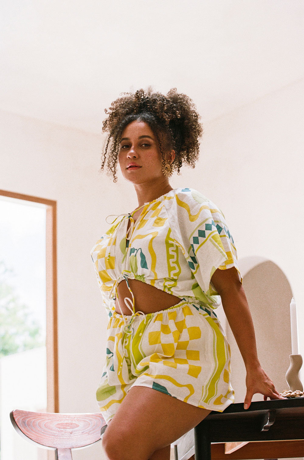 Unique Arella Playsuit in Prego Verde - A Sample for You
