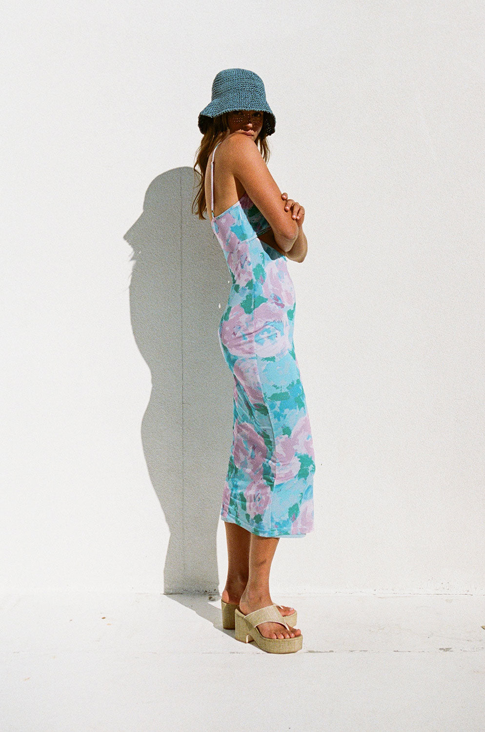 Sabo's Exclusive Zantina Cutout Midi Dress with Water Lilies Print
