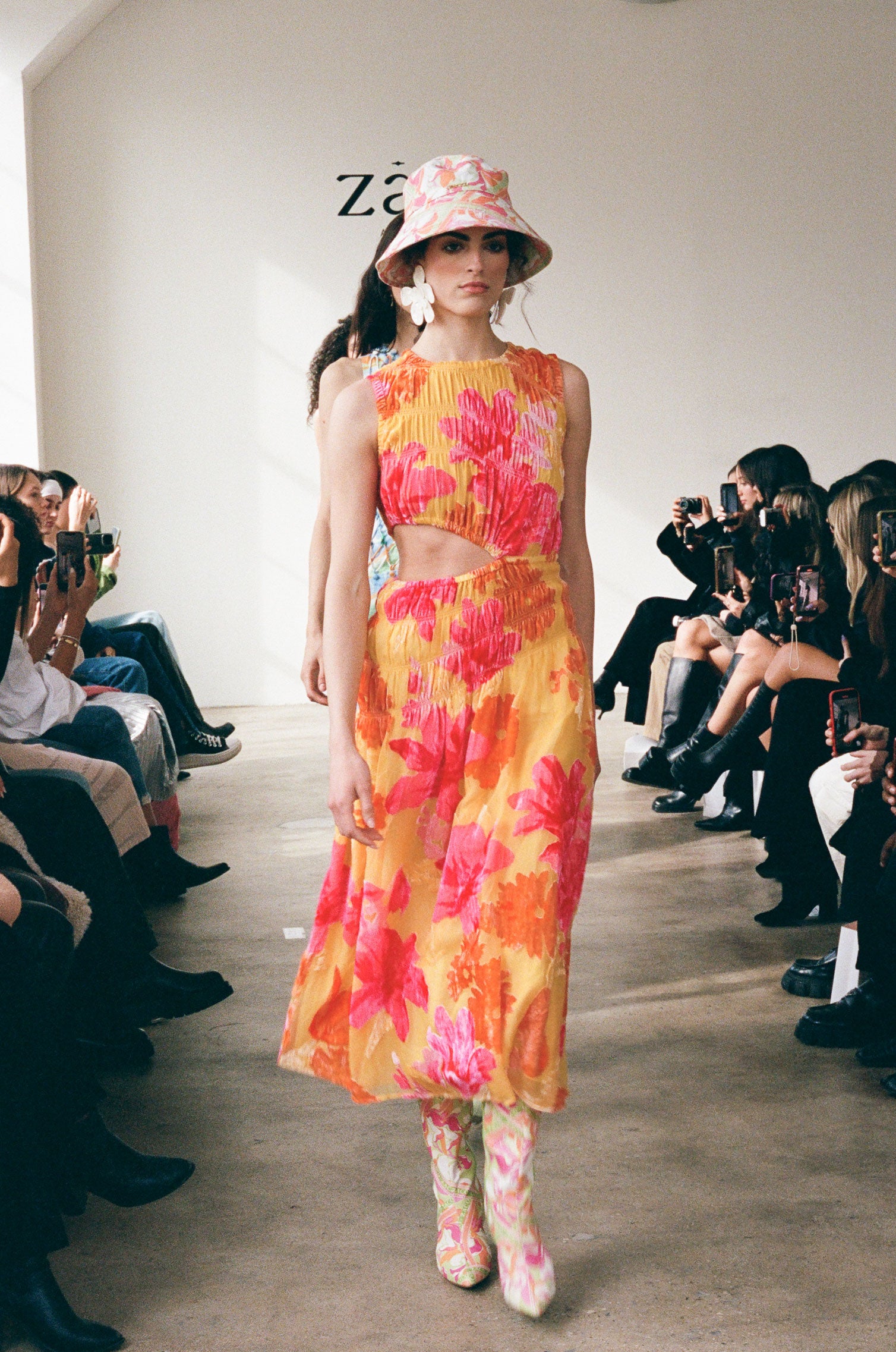 Unique Mariella Floral Sunny Midi Dress - One-of-a-Kind Sample