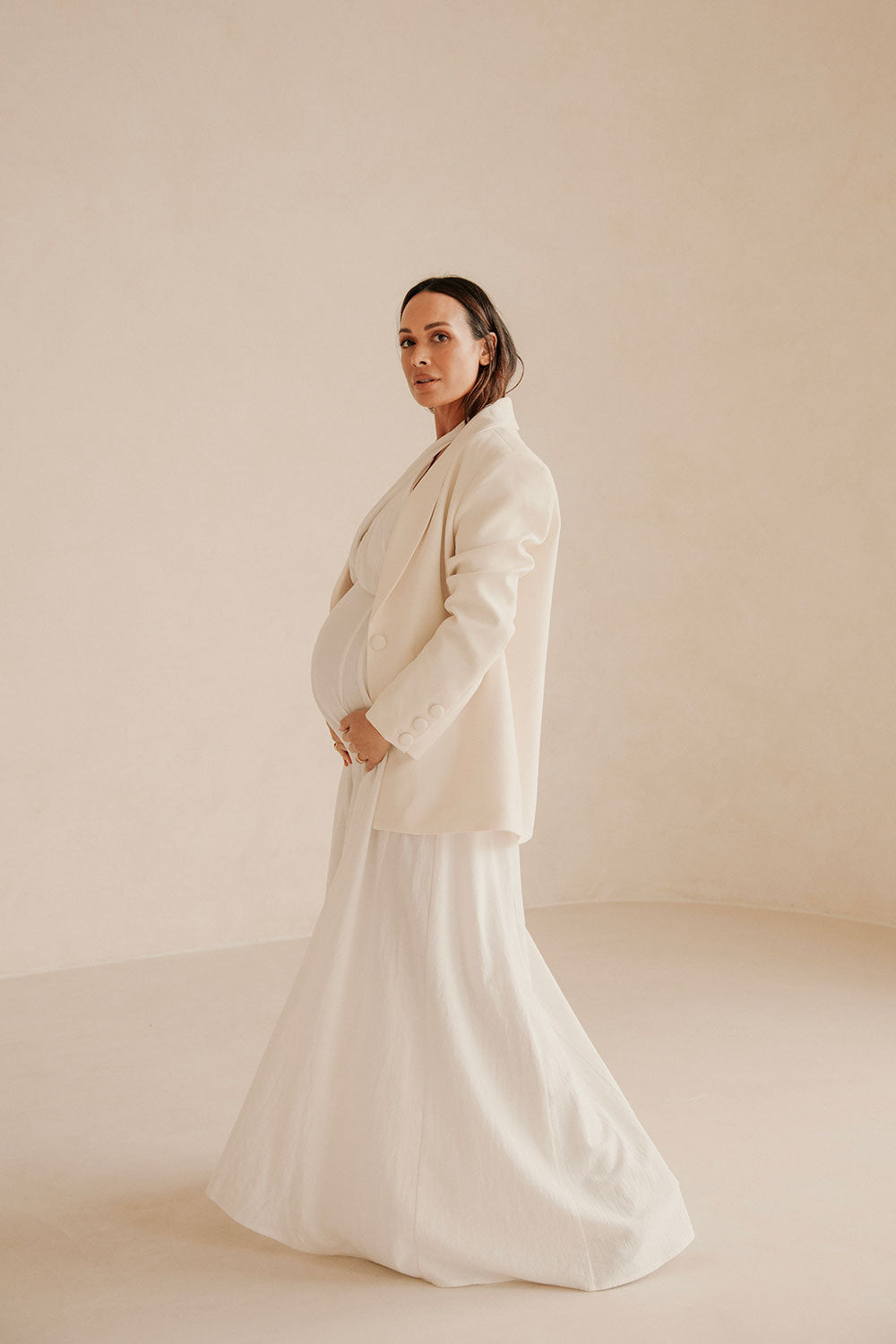 Exclusively Designed Oversized Pale Cream Blakely Blazer