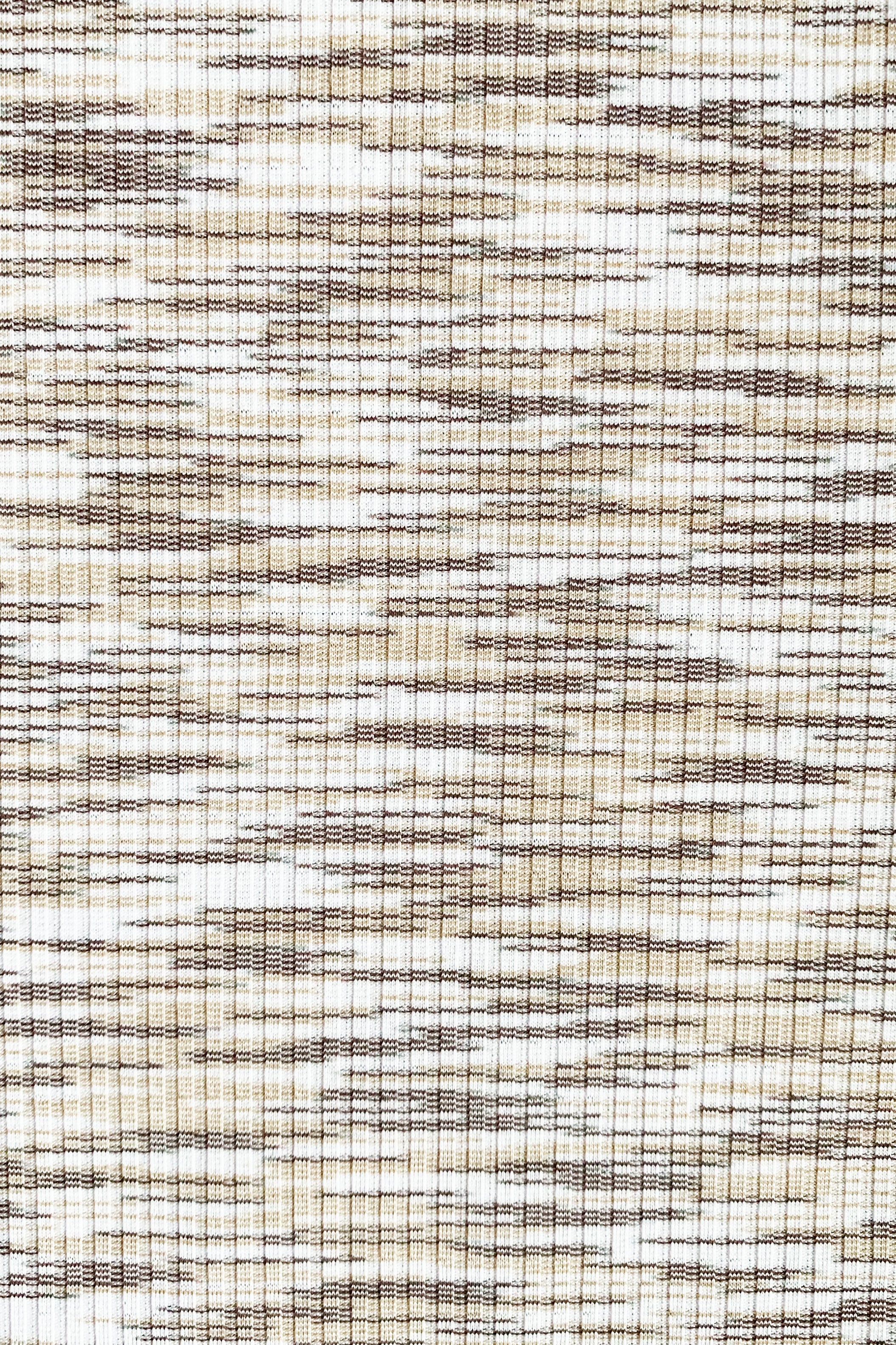 Stylish Sabo-designed Grey, Tan and White Marl Ribbed Kirri Midi Skirt
