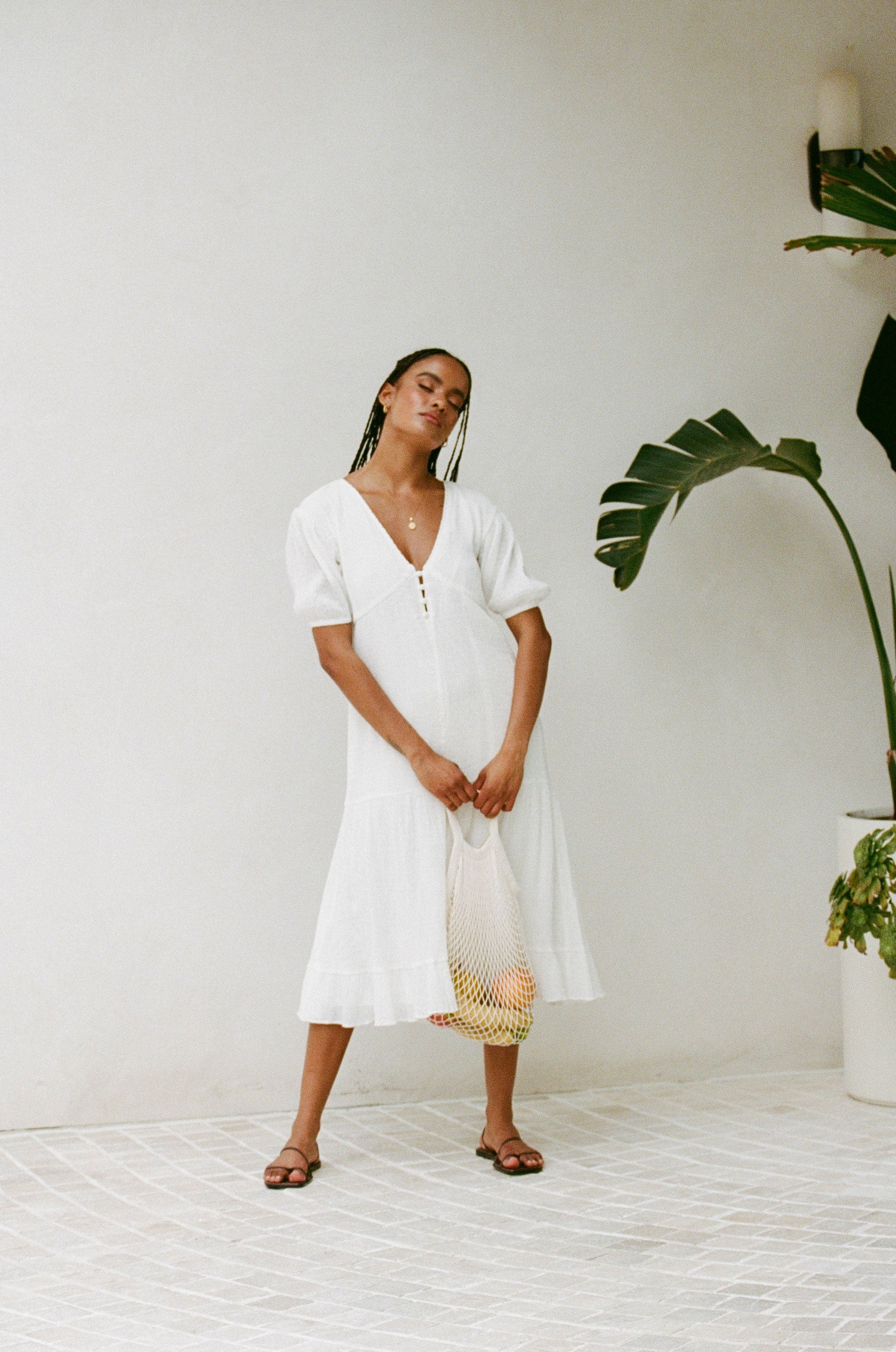Exclusive White Vittoria Maxi Dress - Sample with a Unique Touch