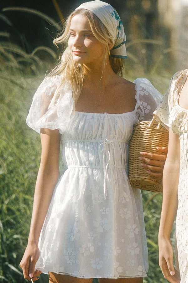 Unique Harrow Puff Dress - One-of-a-Kind Sample with Faint Brown Mark