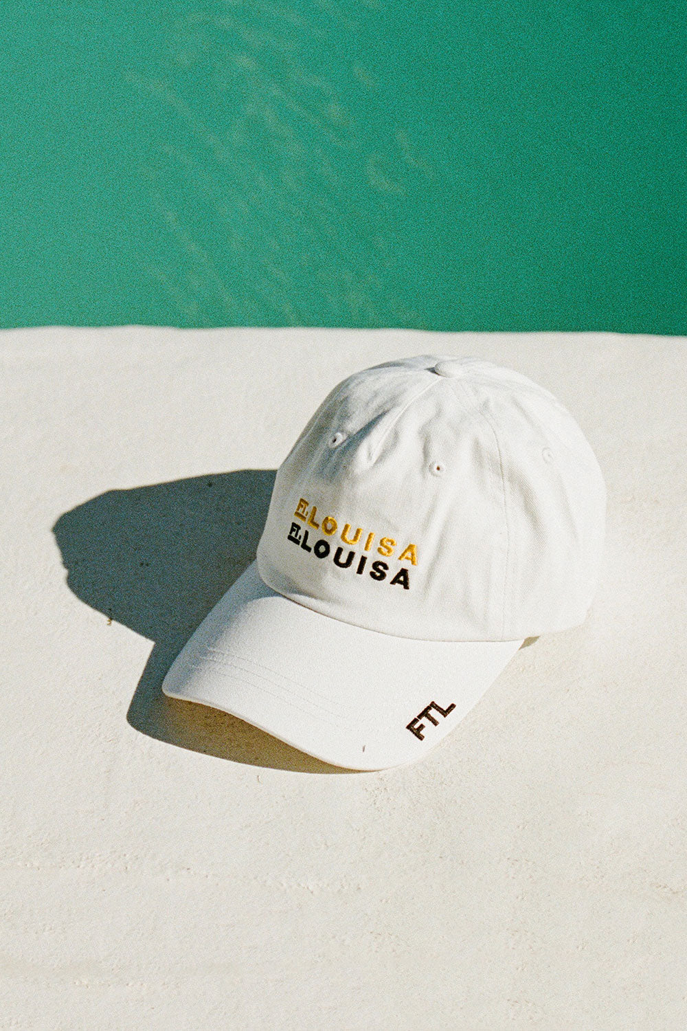 FT. Louisa White 90's Inspired Adjustable Clip Drop 2 Baseball Cap