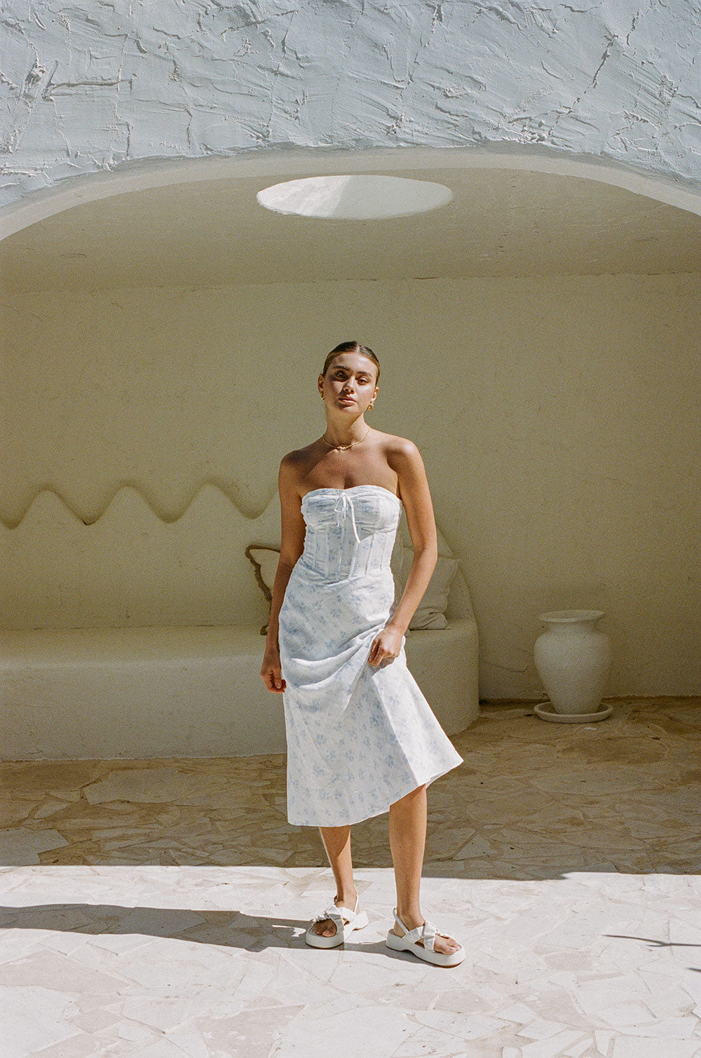 Unique Rumer Dress - One-of-a-Kind Sample with Minor Flaw