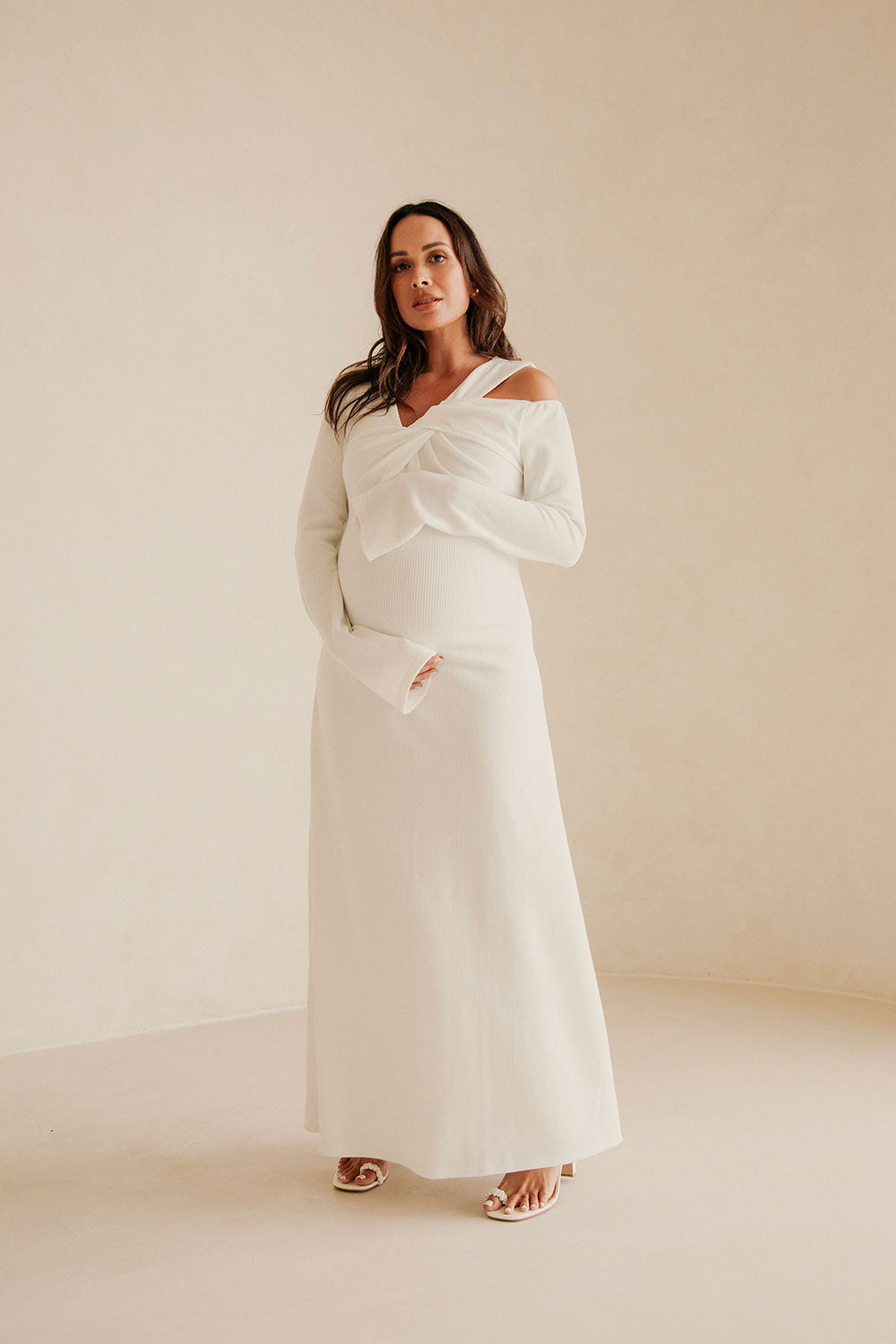White Elegant Nyla Dress - Ideal for Special Occasions from SABO x Kayla Boyd Collection