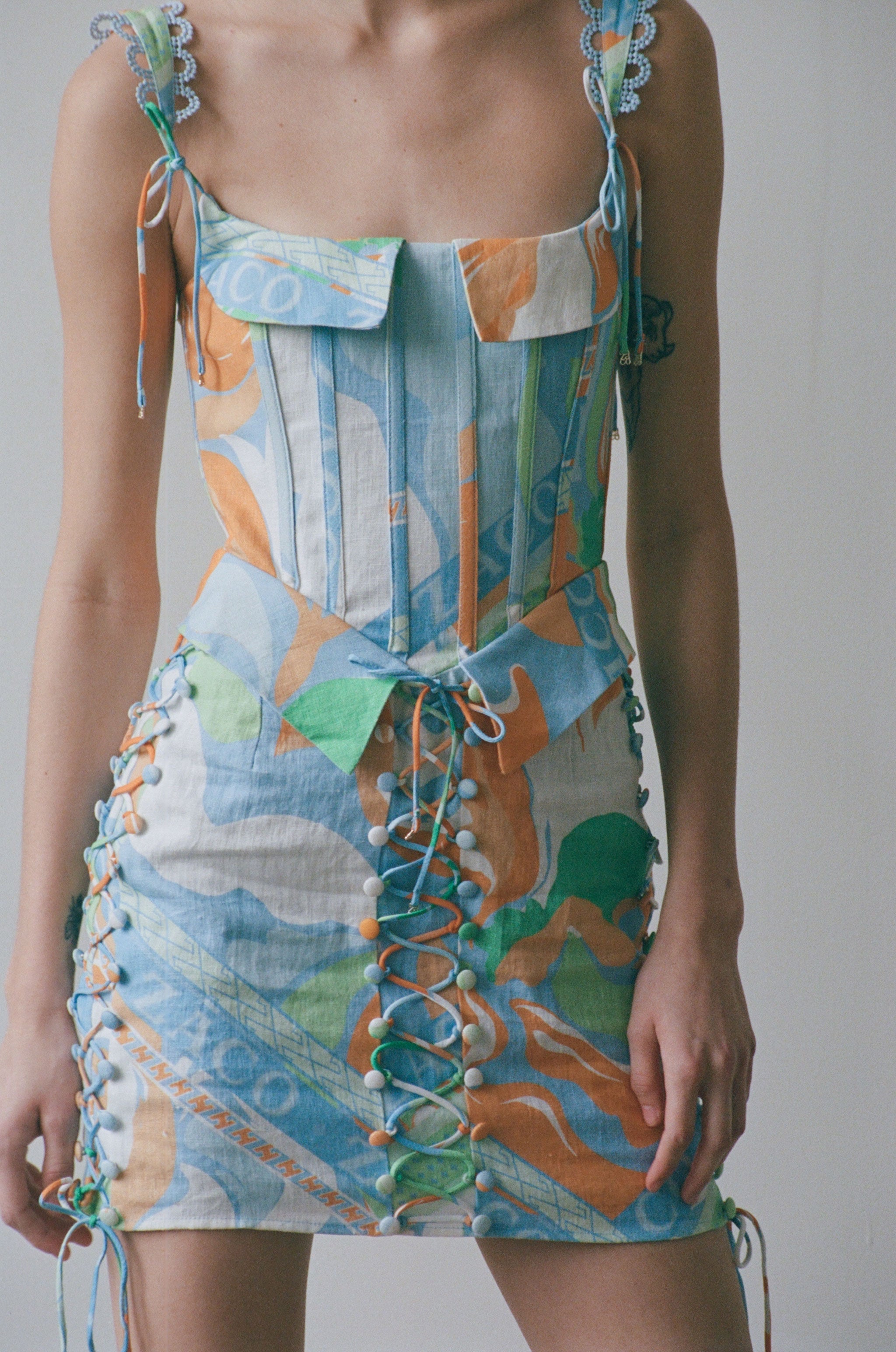 Exclusive Tyra Lace-Up Fashion Dress by Calista Aliza