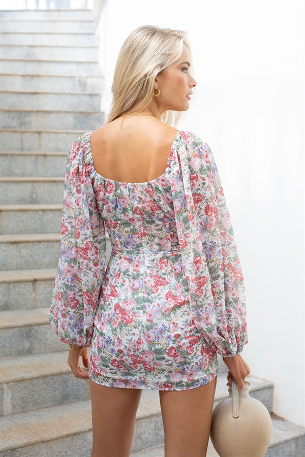 Exclusively Designed Floral Chiffon Nika Dress for Feminine Charm