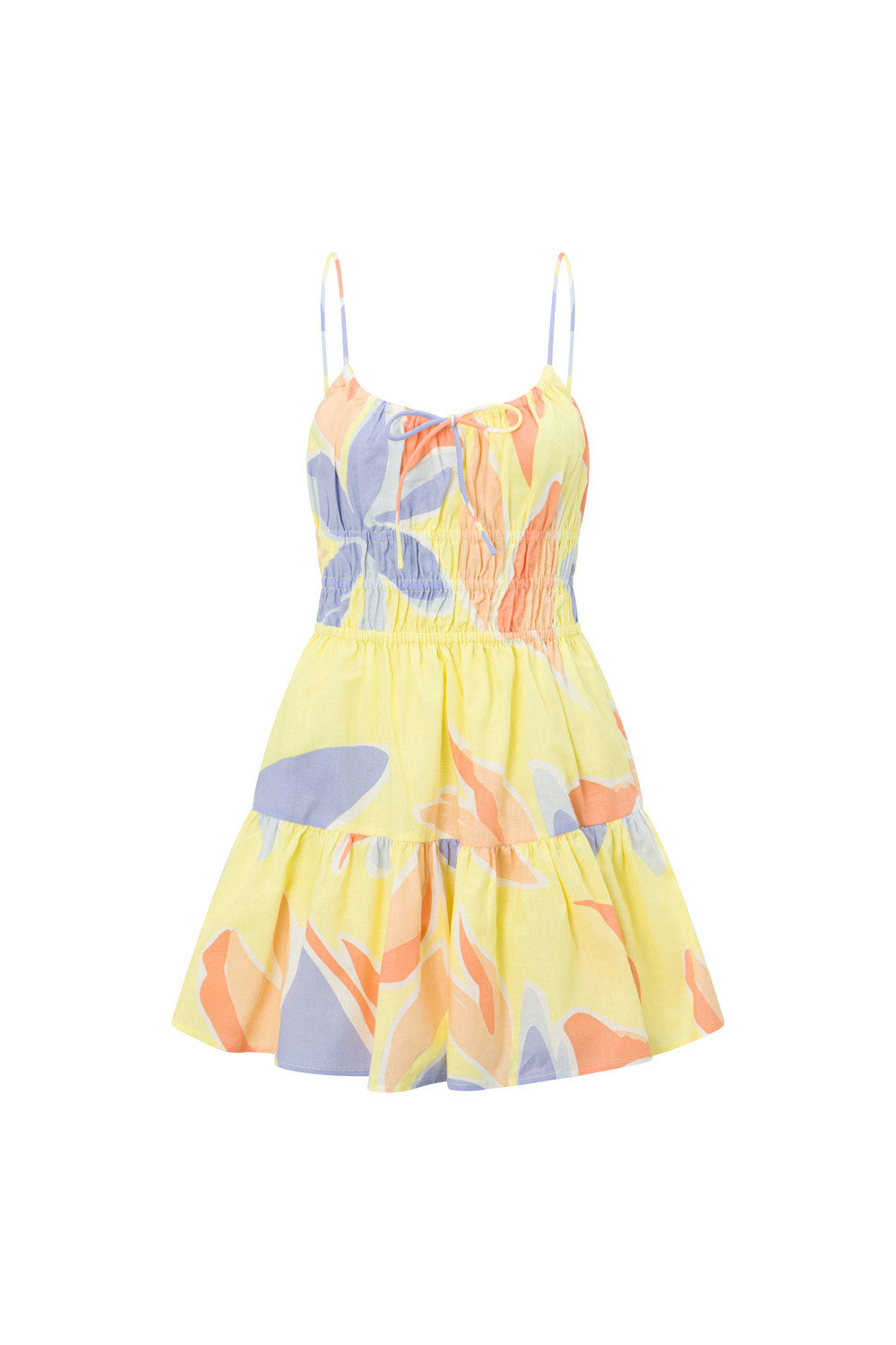 Exclusive Elia Purple Tacita Linen-Cotton Blend Mini Dress