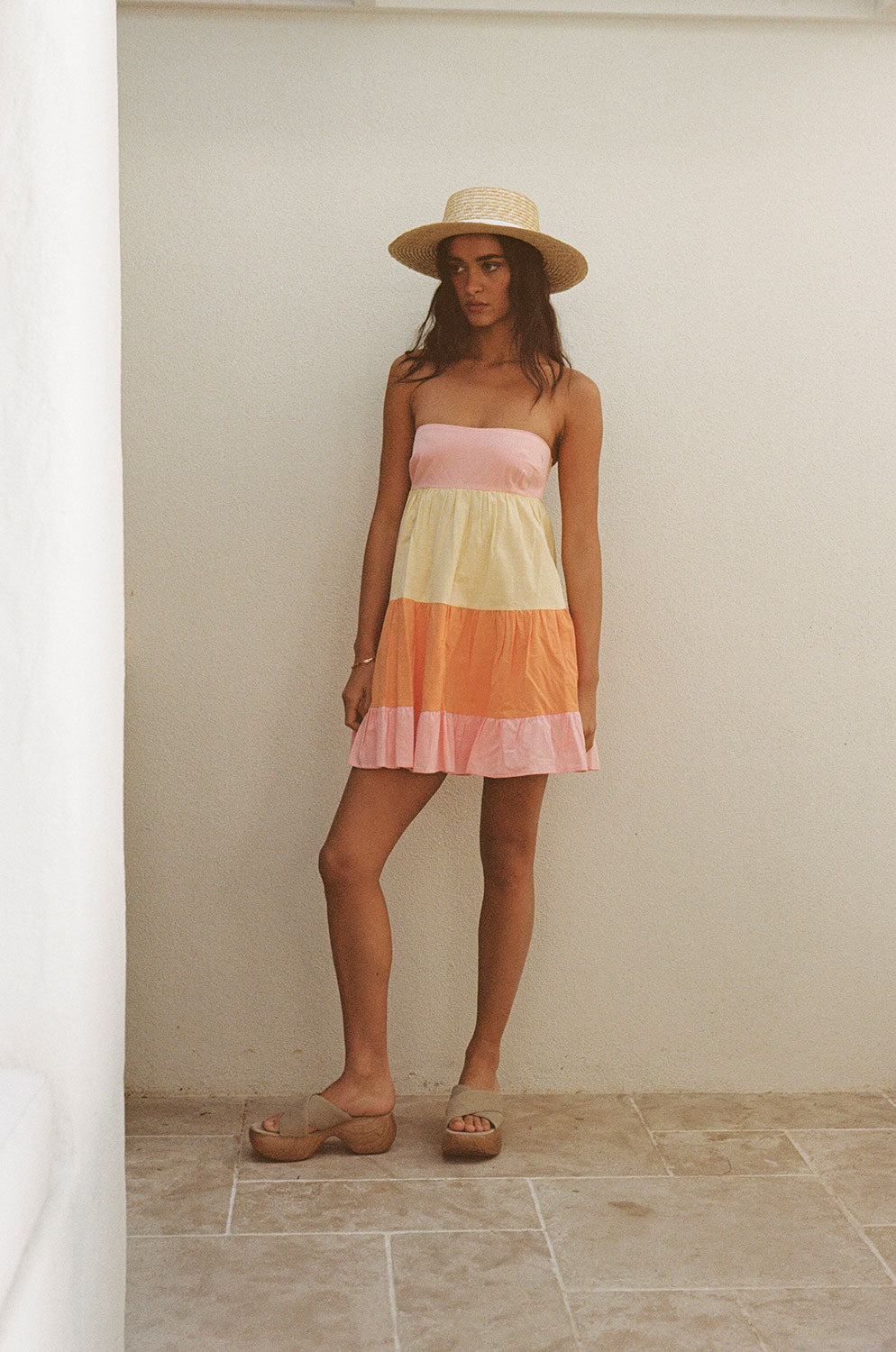Stylish Mirielle Babydoll Dress in High - quality Natural Cotton Slub