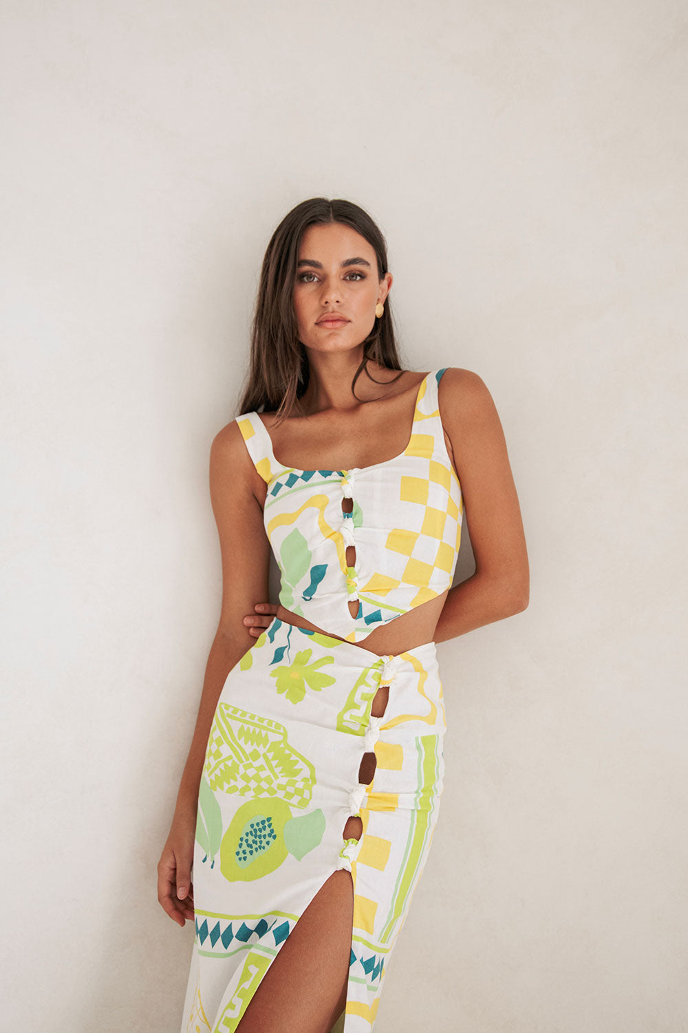 Unique Pluto Top in Prego Verde - Sample Item