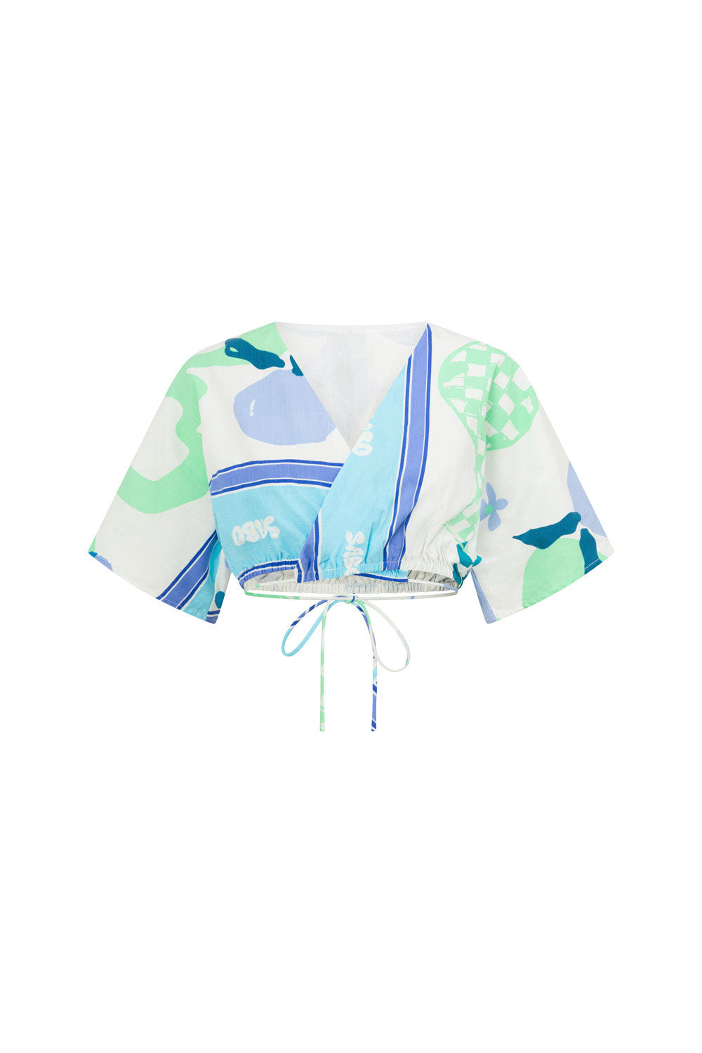 Azure Scarf-style Naya Wrap Top - Unique Sample