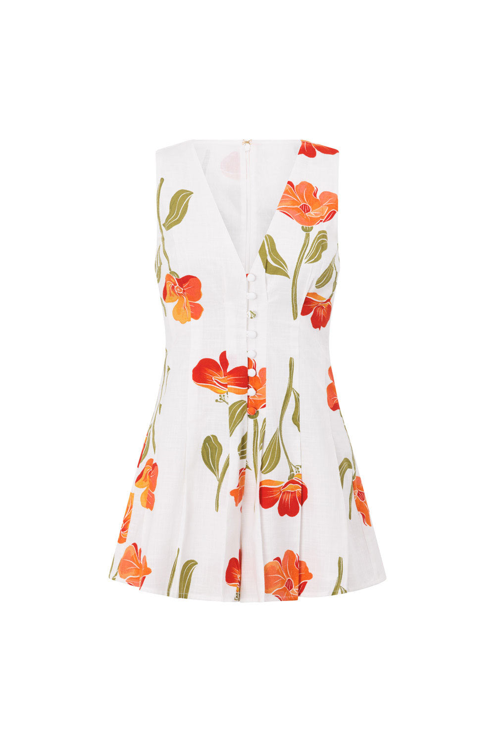 Unique Jade Playsuit in Poppy Color - One - of - a - Kind Sample