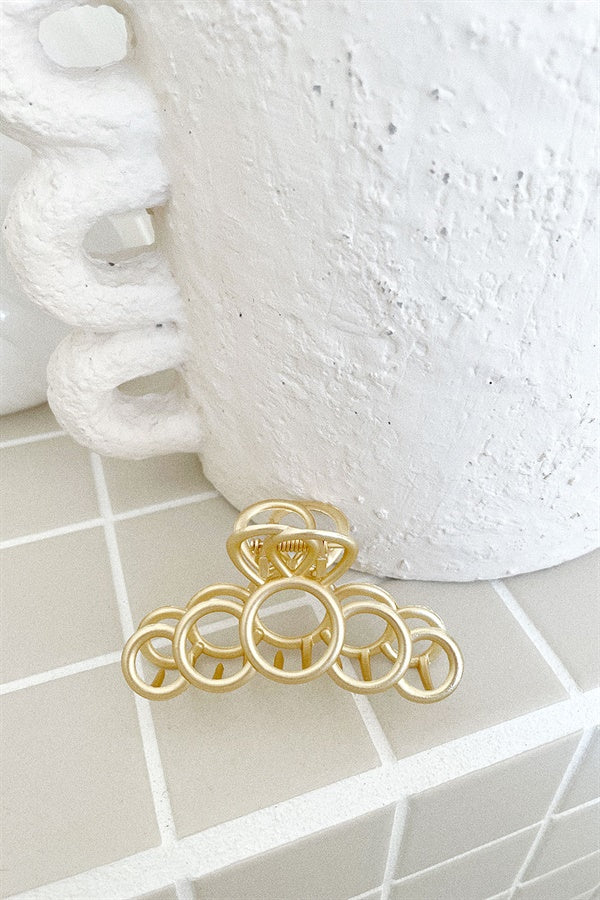 Gorgeous Matte Gold Cloud - Style Claw Clip for Effortless Updos