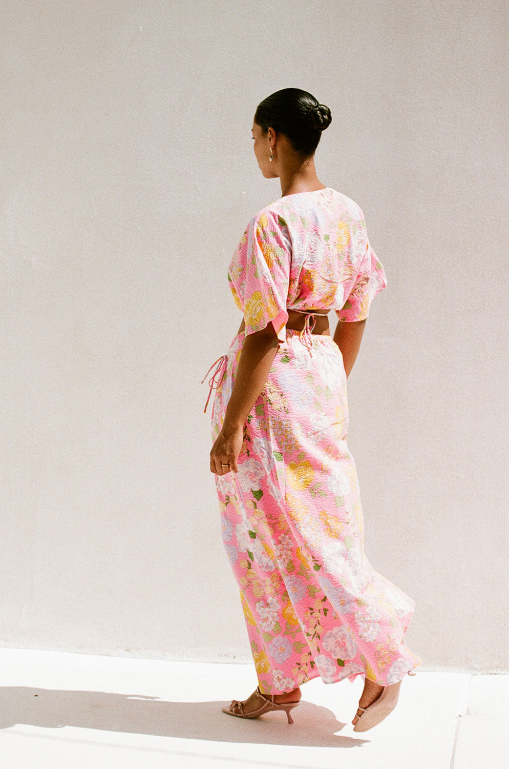 Sabo's Exclusive Corsage Spring Print Naya Wrap Top