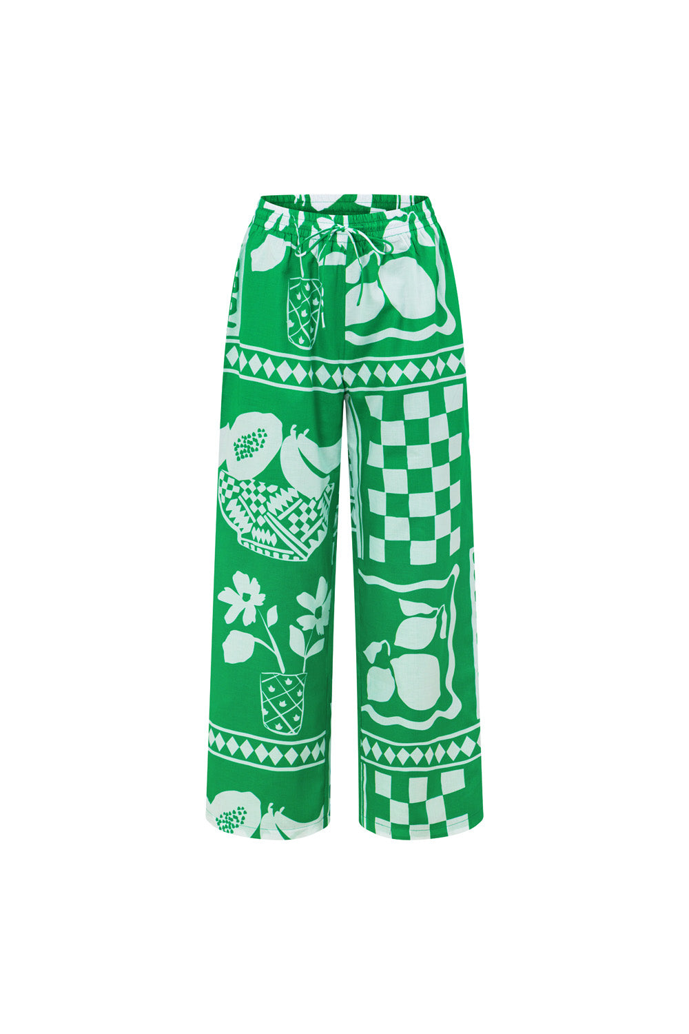 Fashionable Women's Alani Pants in Refreshing Lemoni Green Color