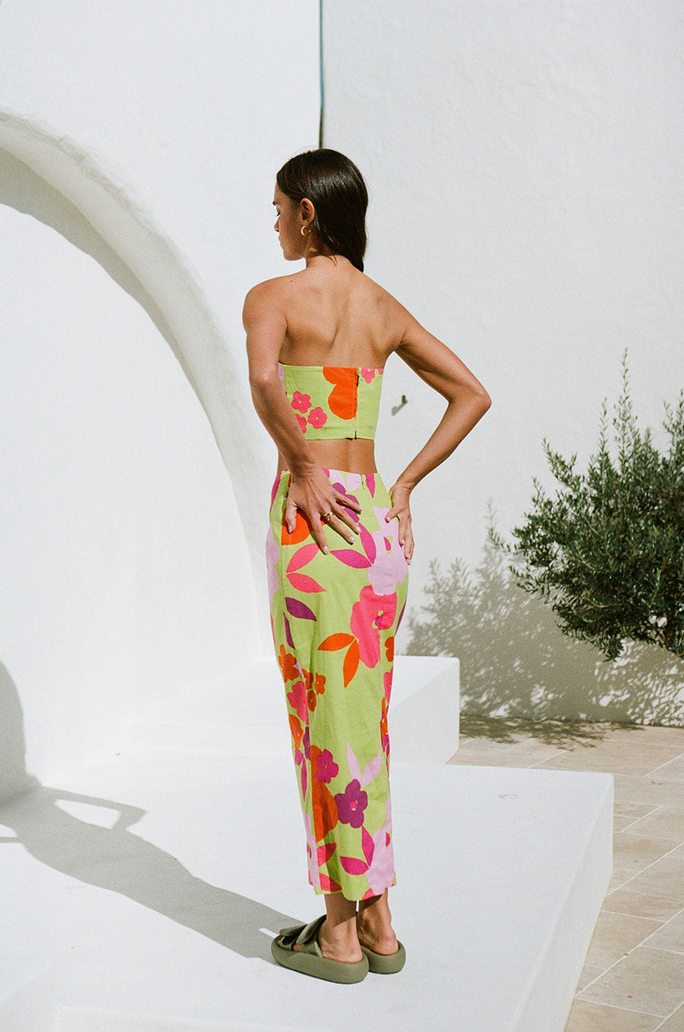 Unique Lime Floral Drea Top - One-of-a-Kind Sample