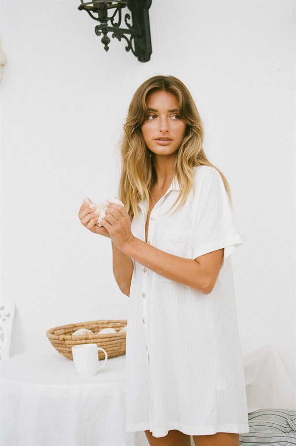 Ultra - Comfy Jersey Shirt Dress for Relaxed Sleep