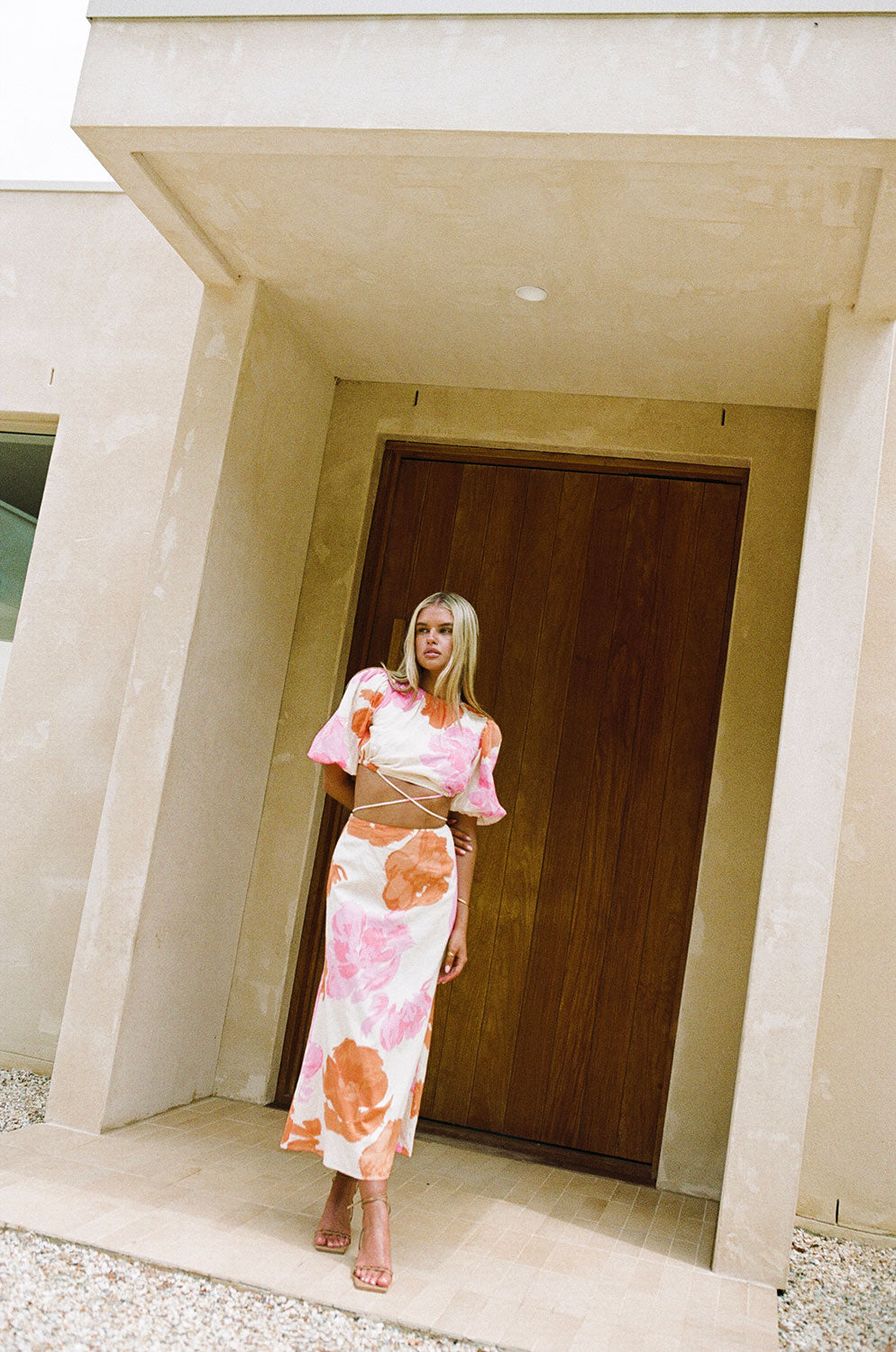Sabo-Exclusive Bailee Midi Skirt in Stunning Solstice Pink