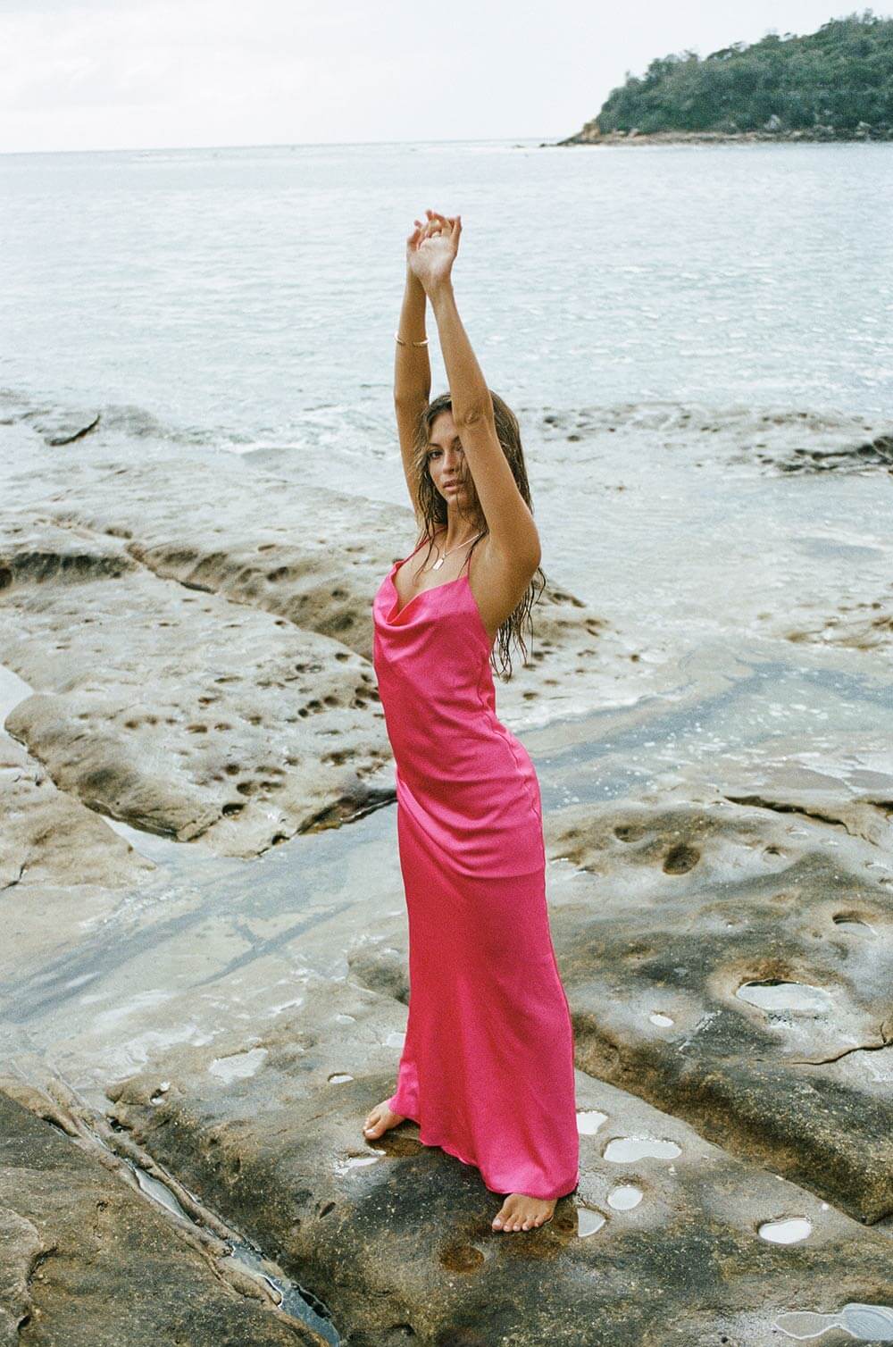 Exclusive Rouge Slip Maxi Dress Sample