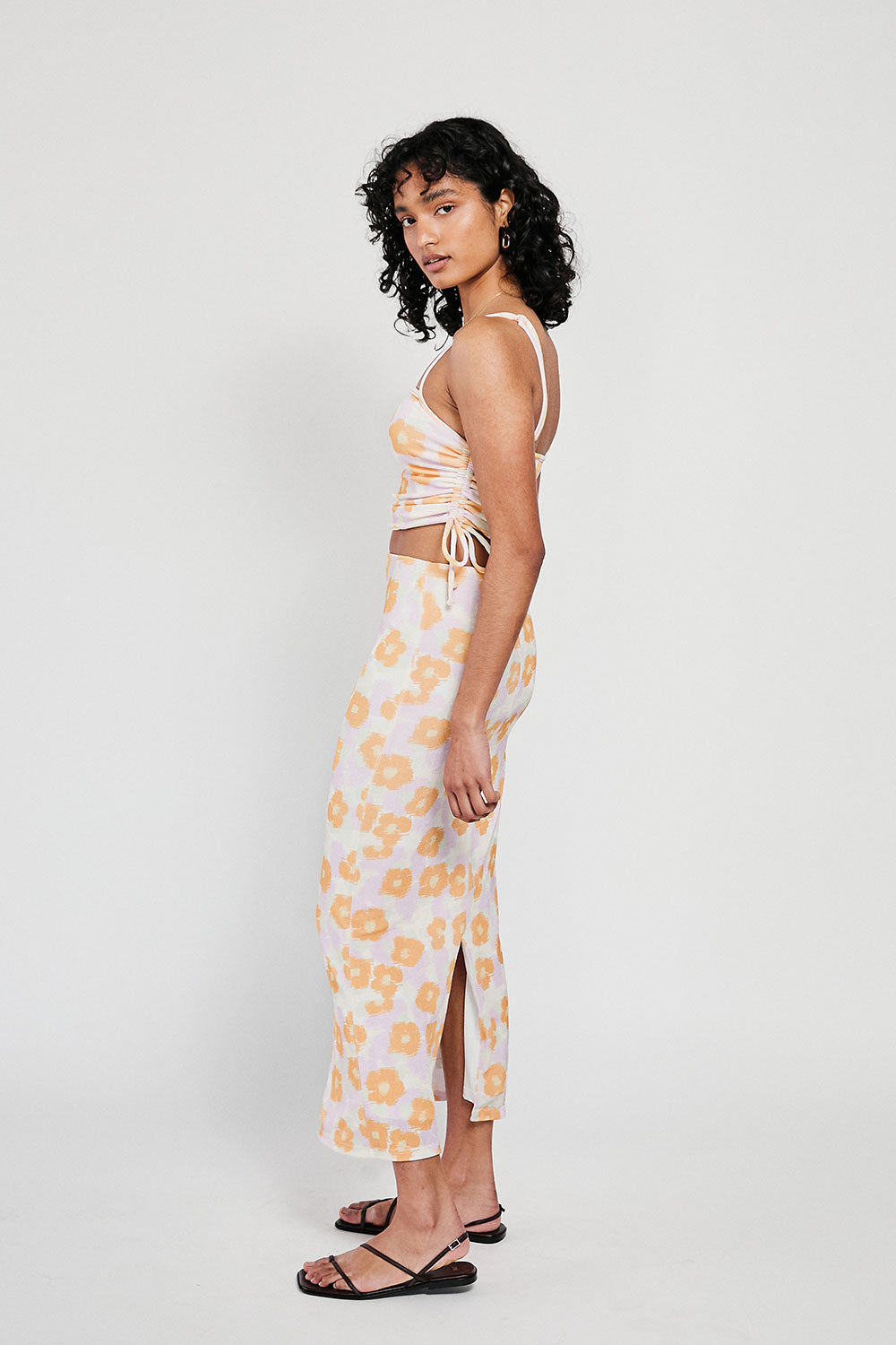 Unique Celina Top with Smudge Floral Design