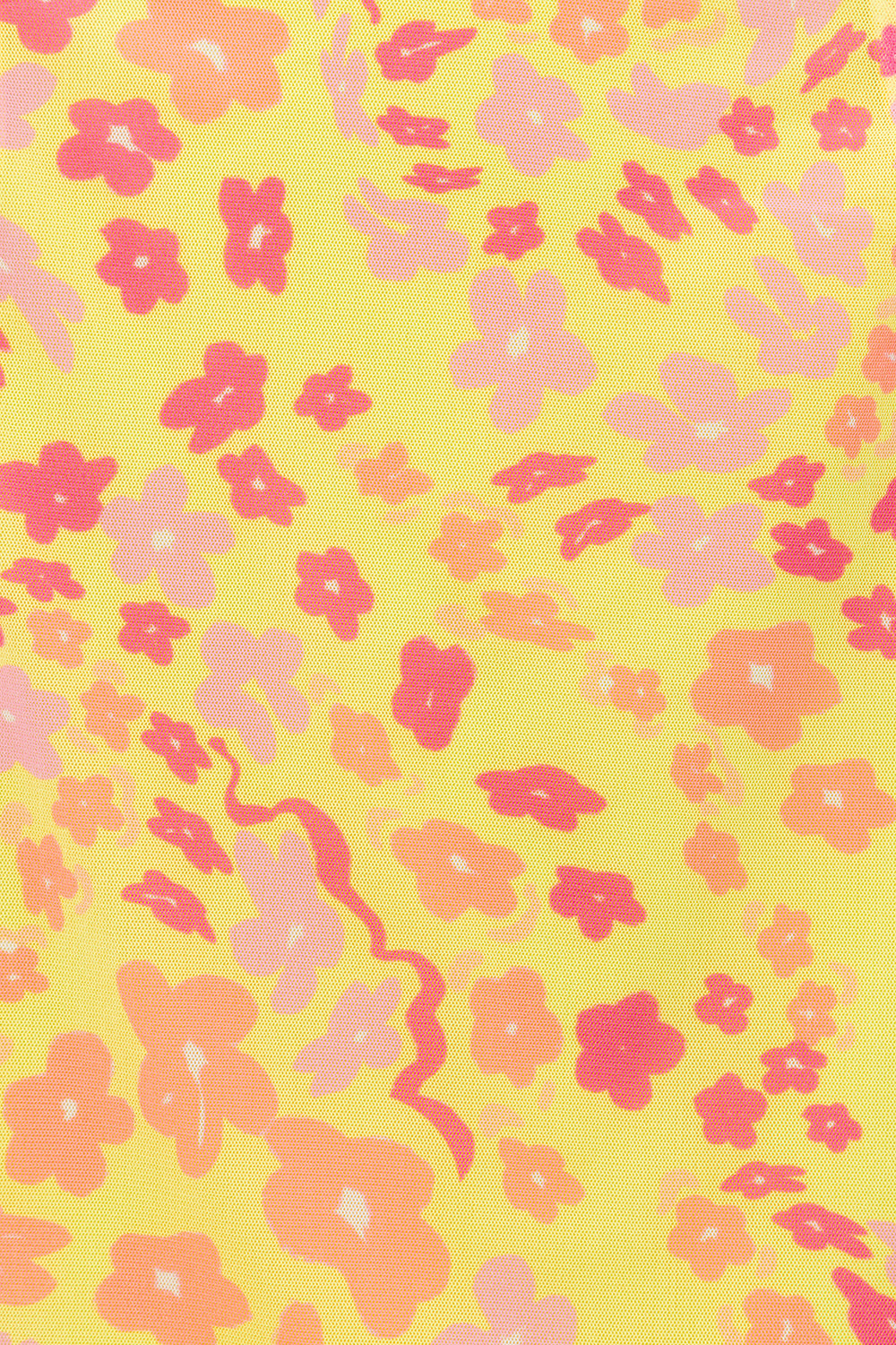 Sabo's Exclusive Ditzy Daisy Print Soft Mesh Lupe Party & Vacation Dress
