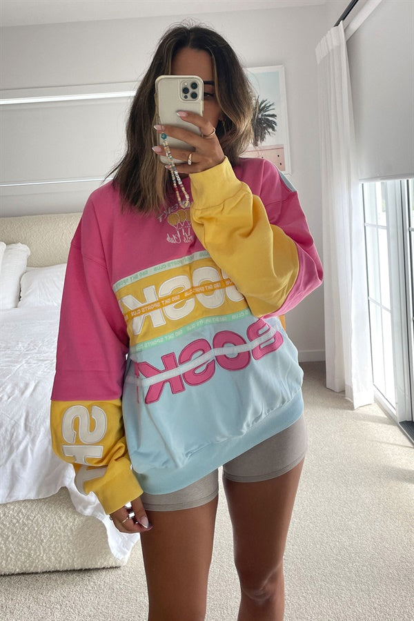 Sunset Hued Oversized Nakia Sweater - A Fashion Must - Have