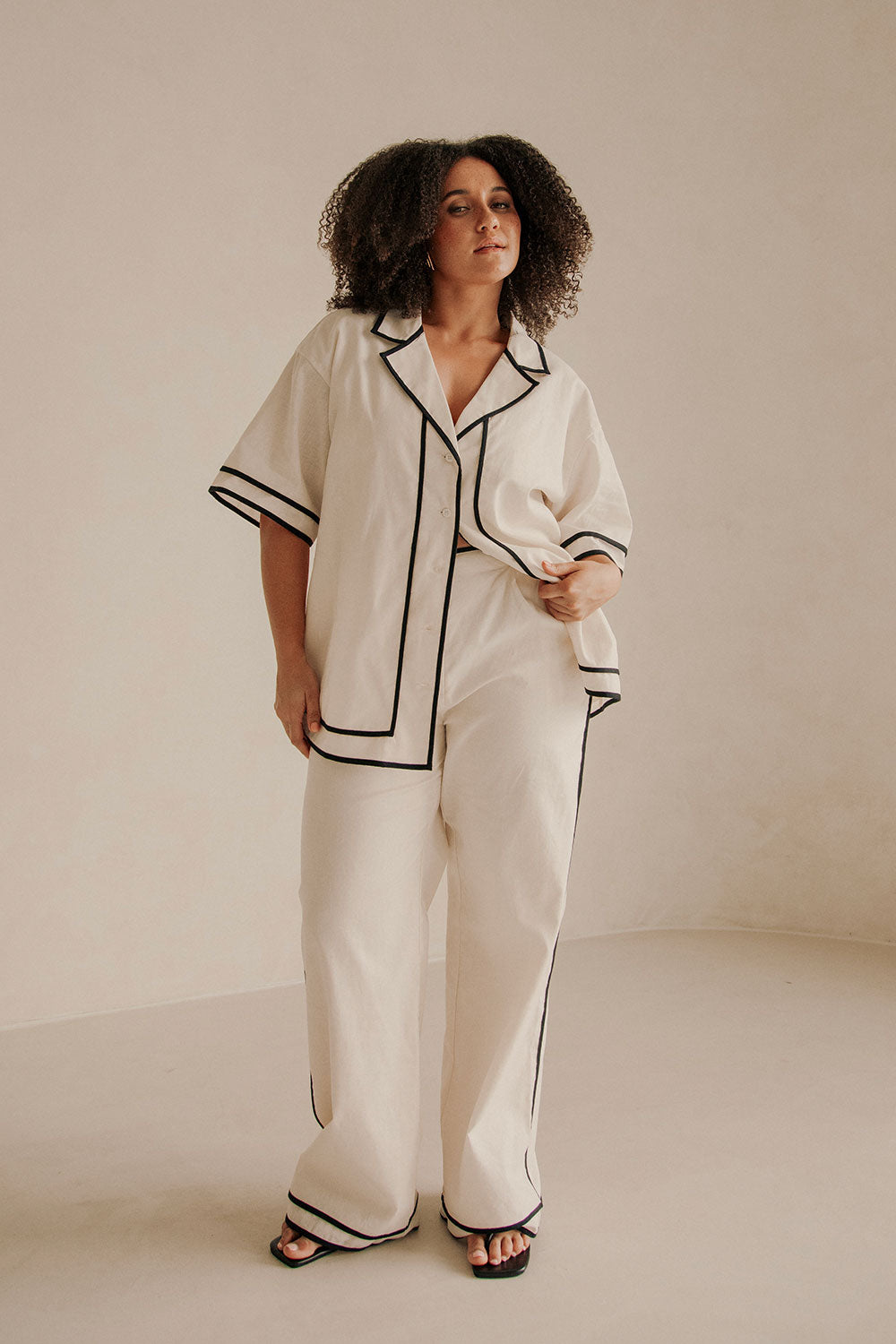 Stylish Lively Cotton-Linen Blend Women's Pants