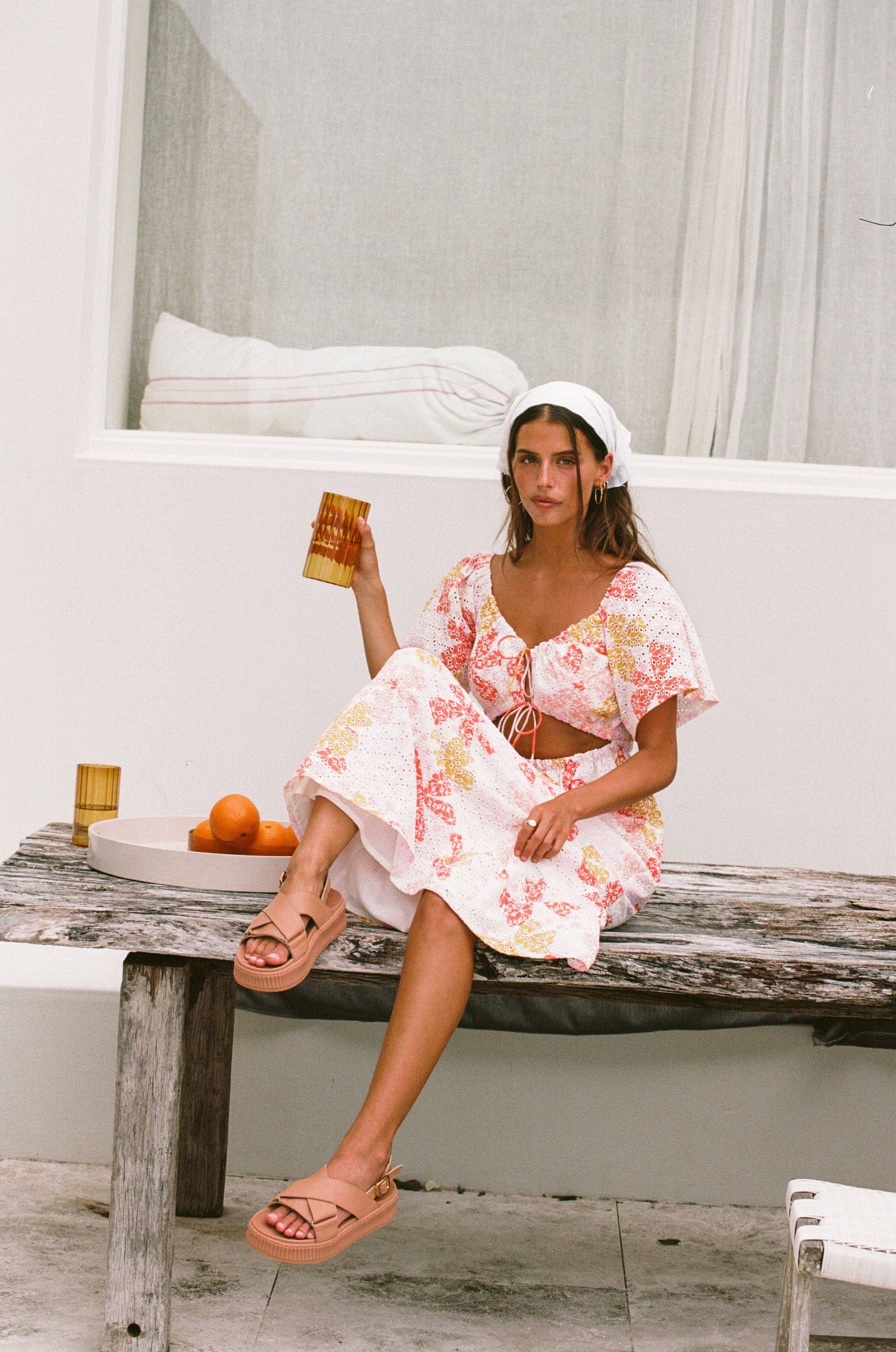 Sabo Exclusive Pollen Print Nalu Off - Shoulder Dress