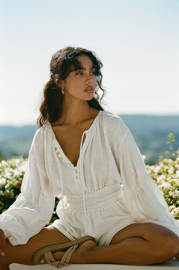 Unique Faint Yellow - Spotted Quinnie Playsuit Sample