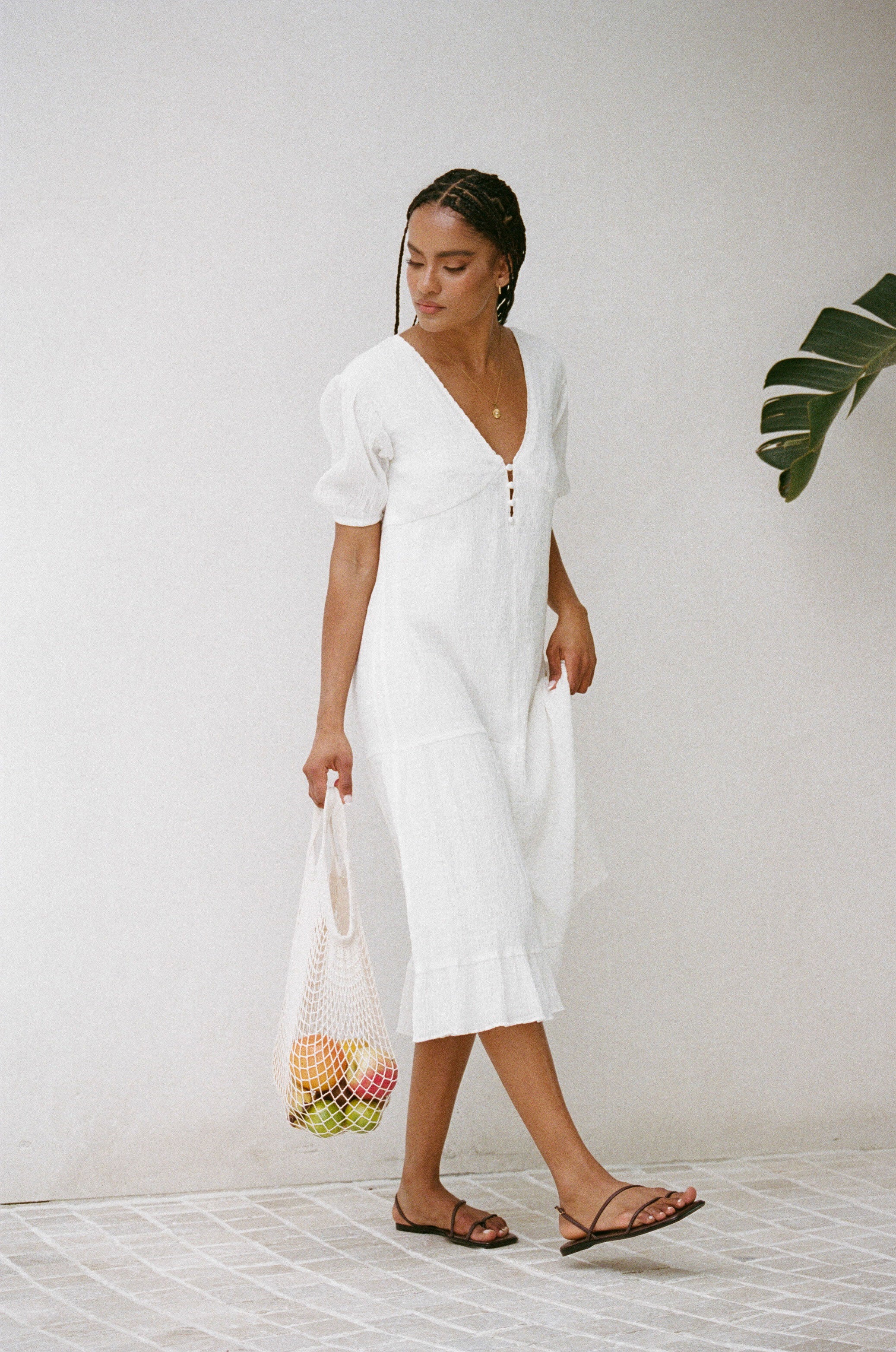 Exclusive White Vittoria Maxi Dress - Sample with a Unique Touch