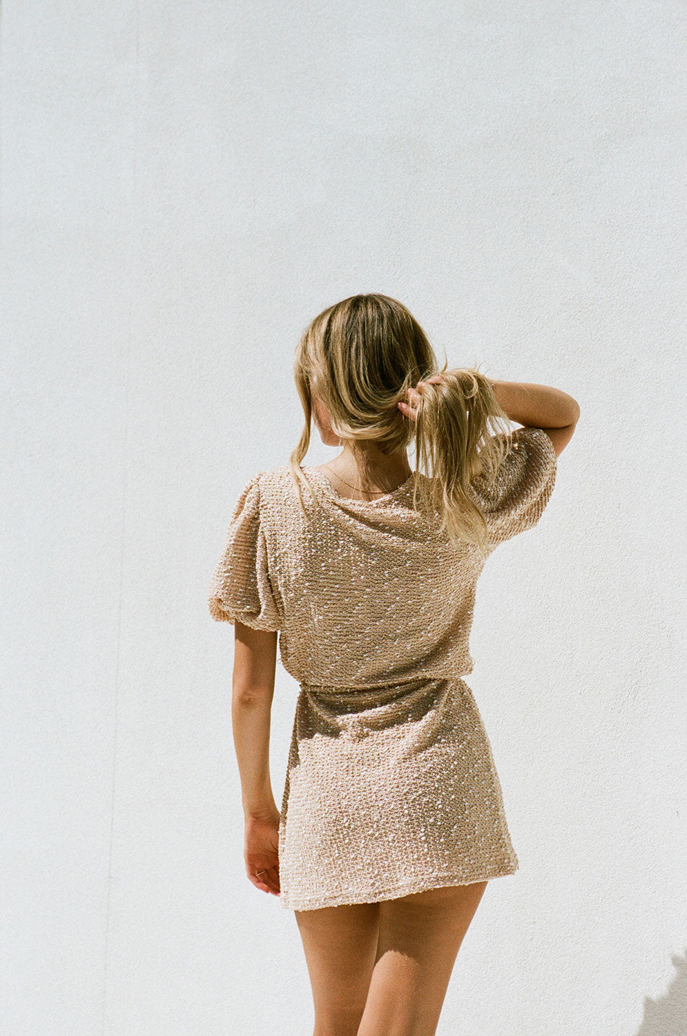 Tan Fae Dress - Unique Sample for Fashion Lovers