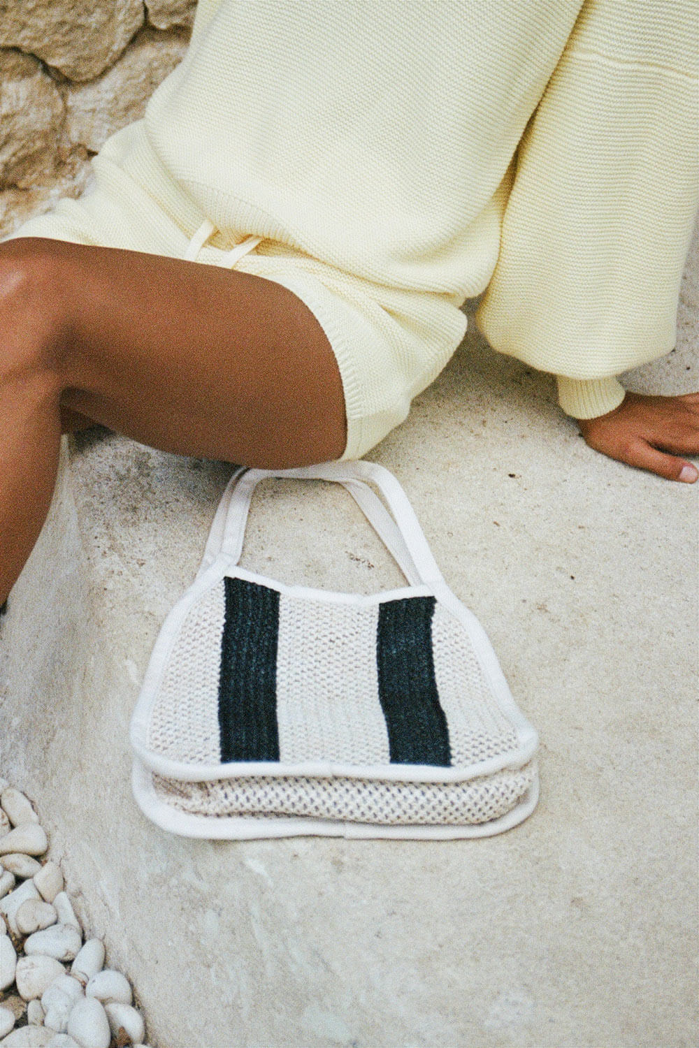 Summer Stripe Natural Woven Shopper Bag by Sabo Skirt