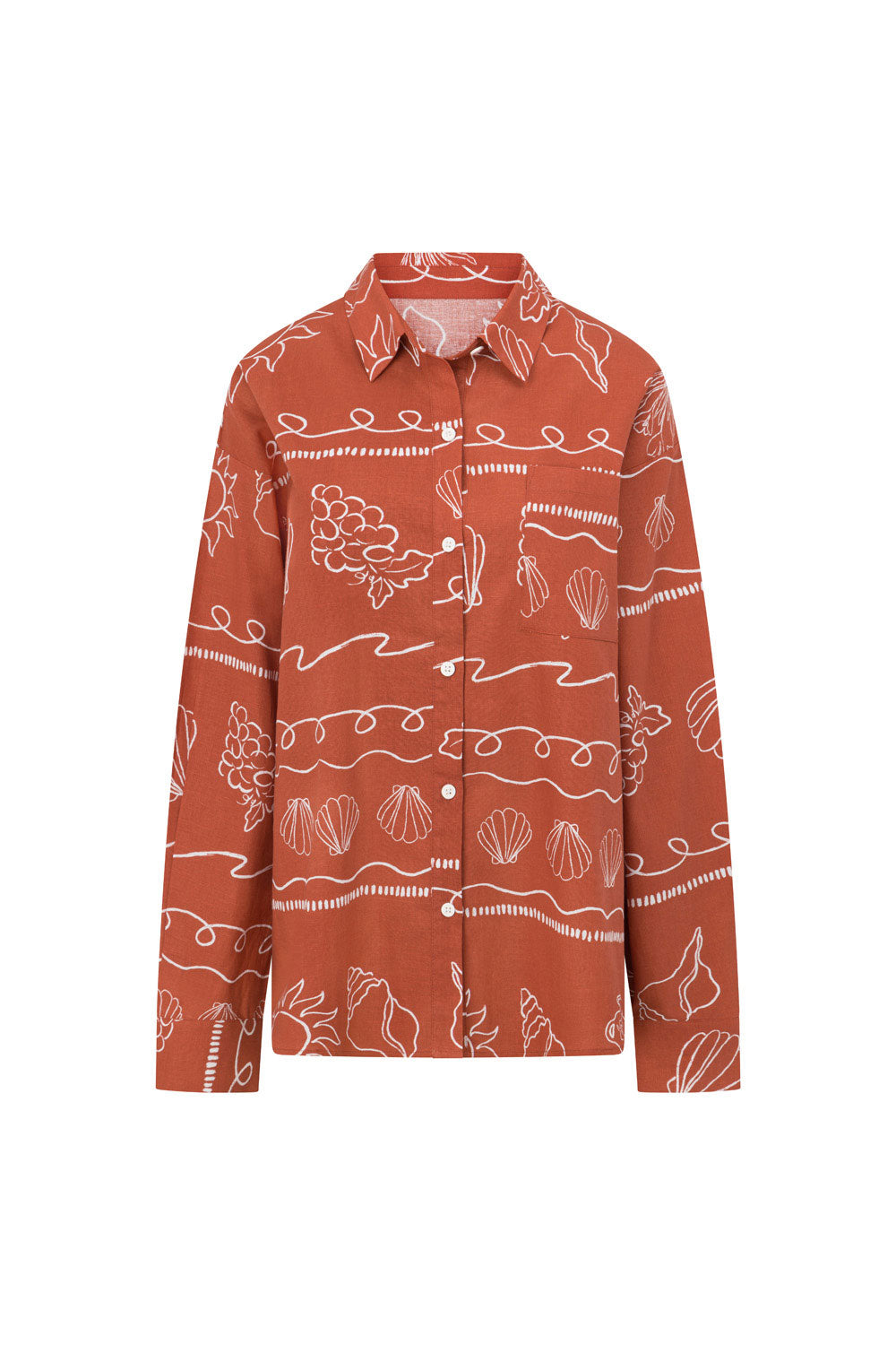 Exclusive Print Zuli Top Made of High - quality Linen Cotton Blend