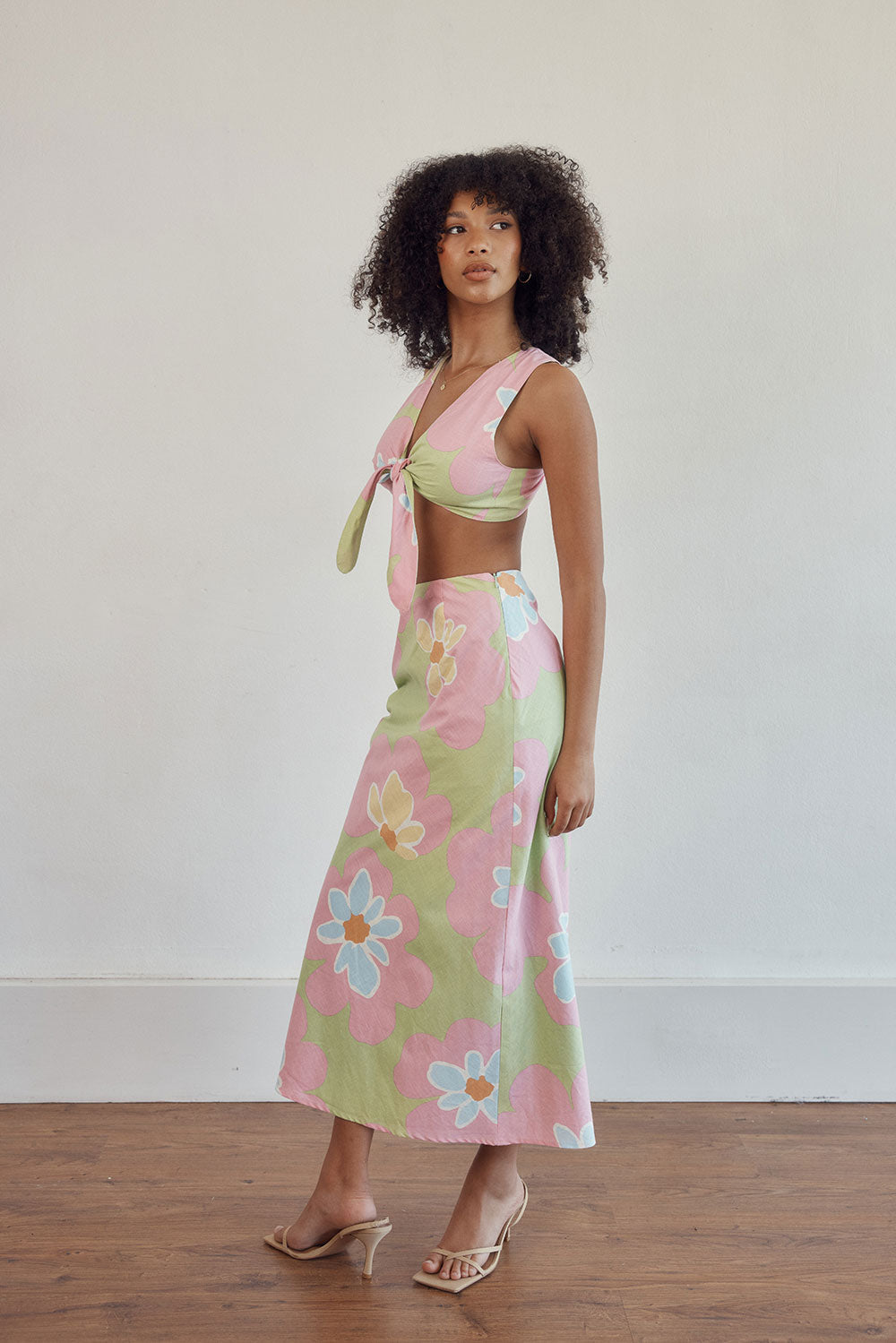 Exclusive Samira Hana Green Midi Skirt - Perfect XS Sample