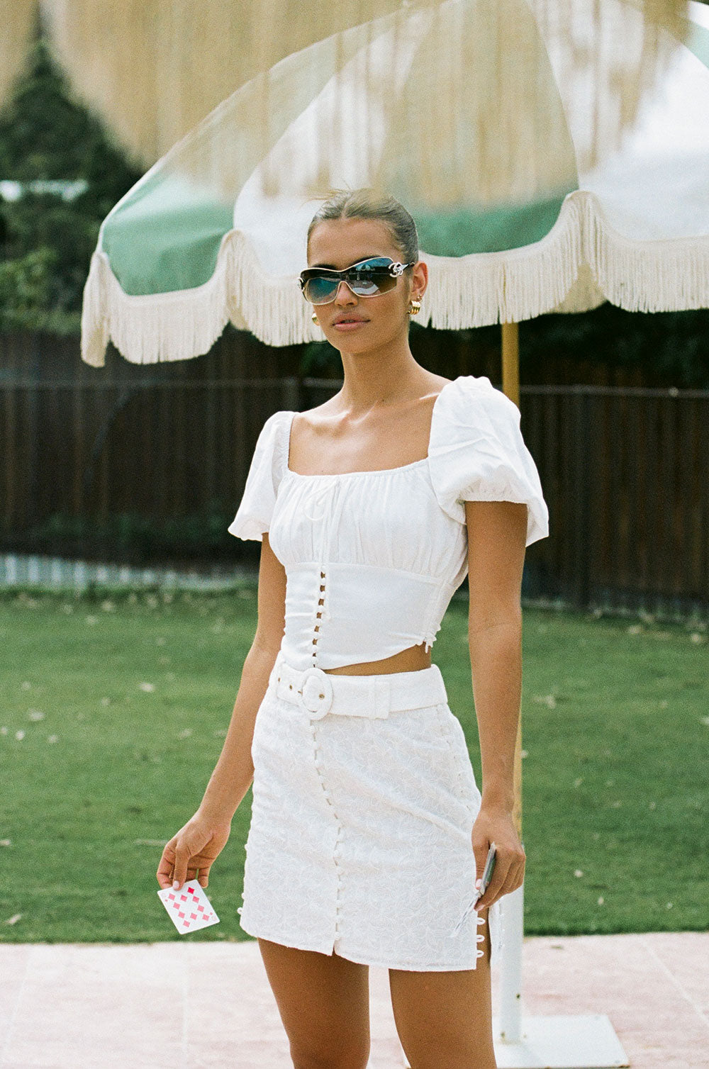Unique Camille Top Sample - Slightly Soiled, Perfect for Personal Wear