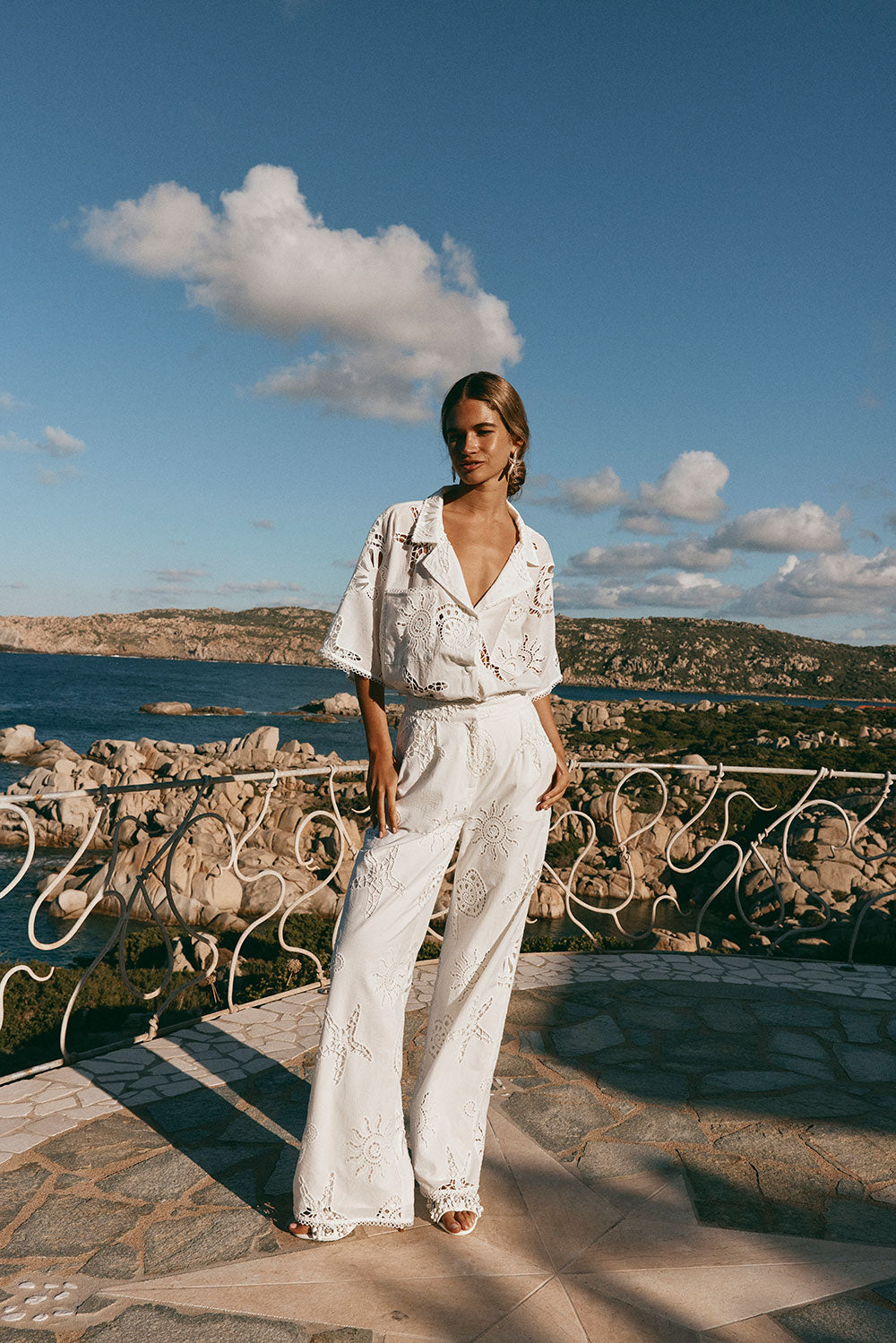 Unique Sample of Nissi Pants in Corallo Bianca Color
