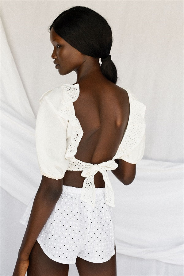 Unique Kora Frilled Women's Top - One-of-a-Kind Sample