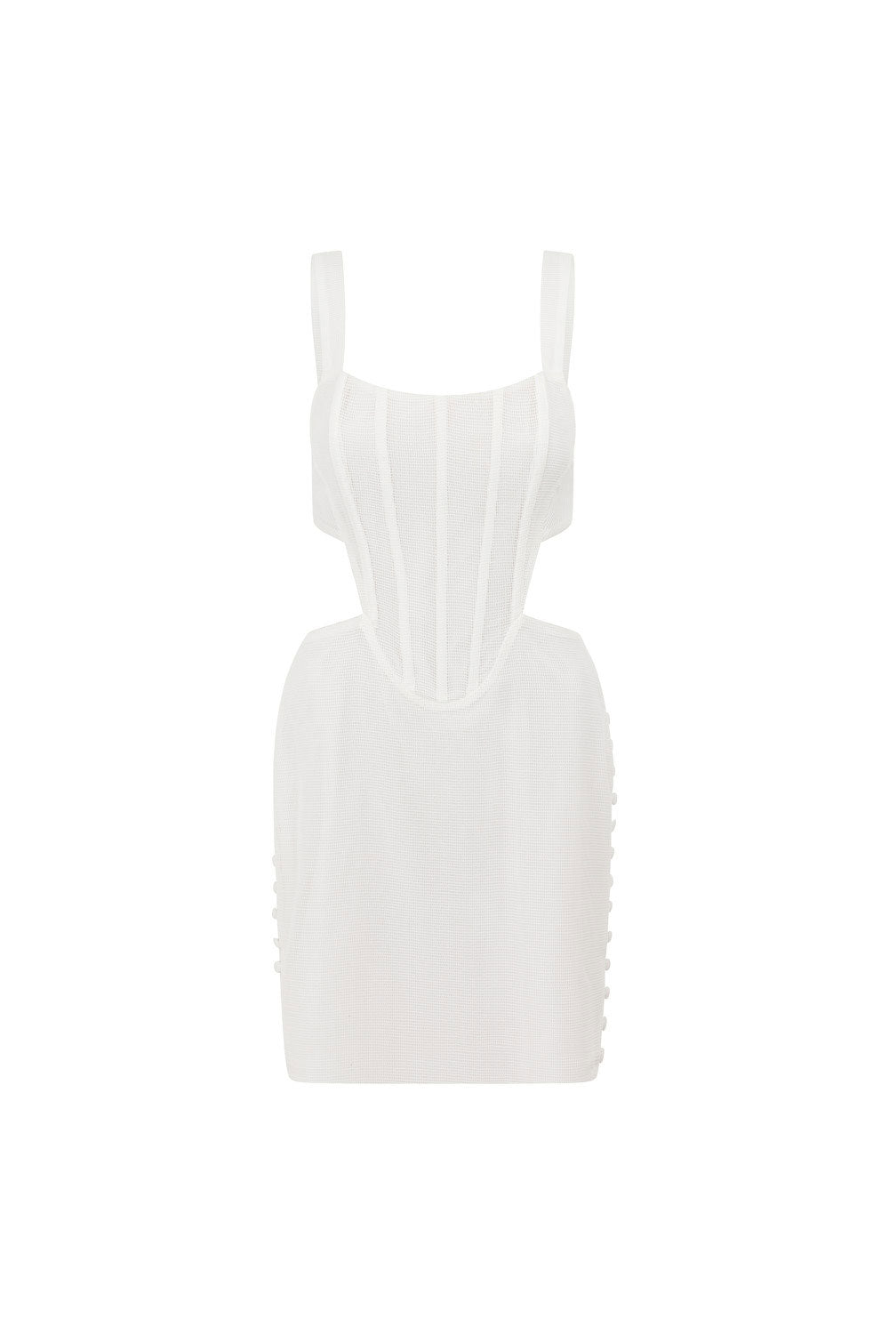 Exquisite White Structured Keano Corset Party Dress
