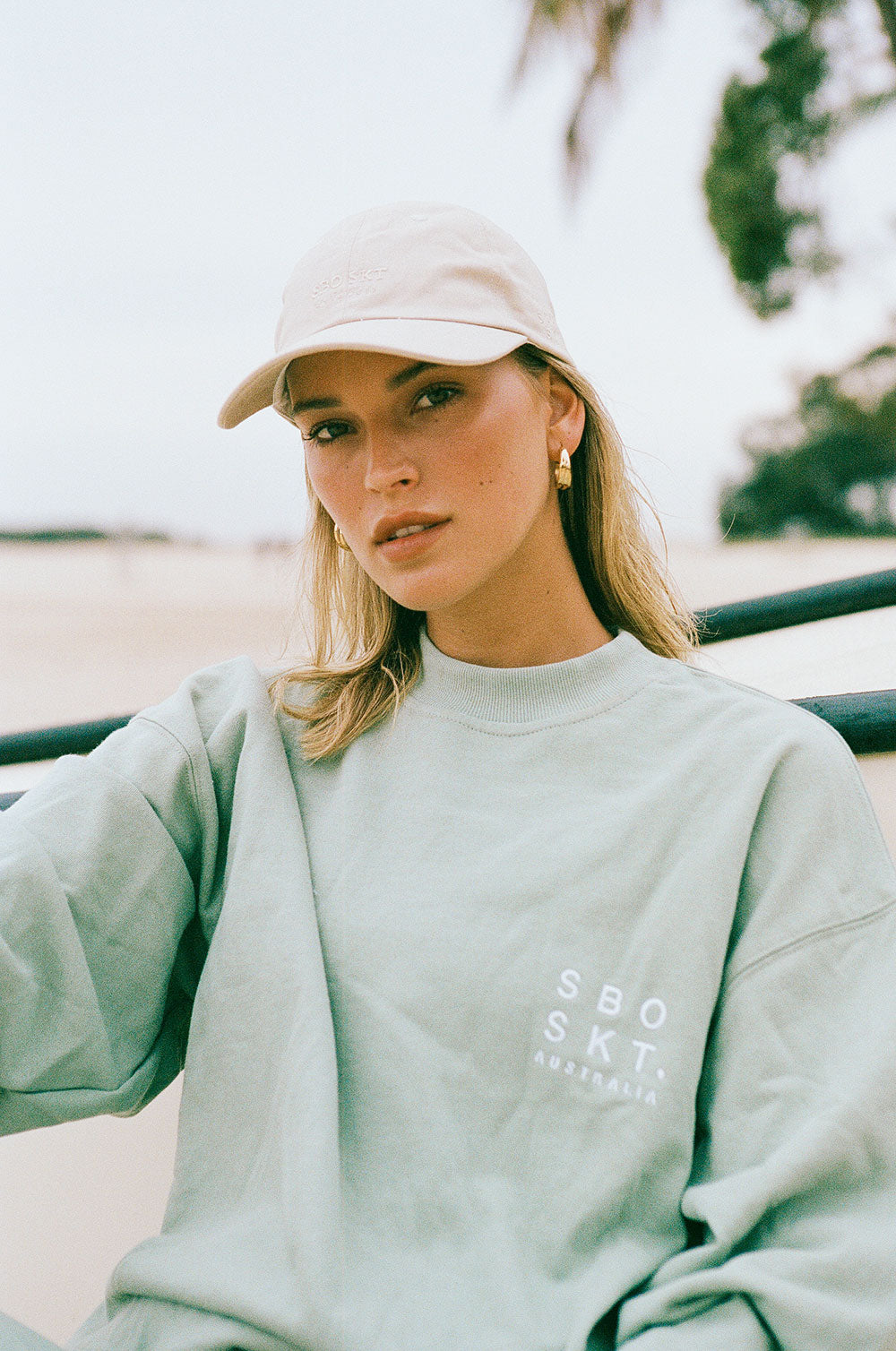 Unique Beige SBO SKT Sample Cap with Distinctive Look