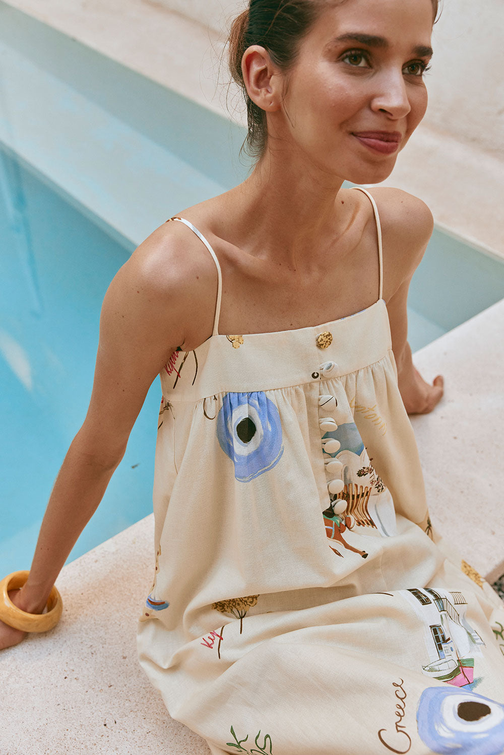 Unique Sample Ida Dress Inspired by the Isles Of Greece