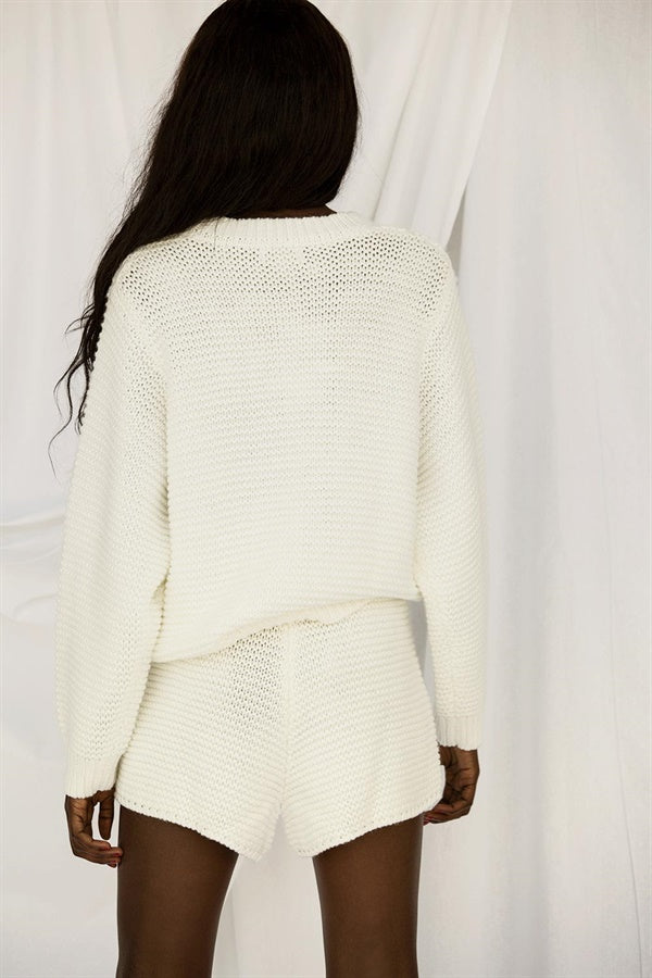 Dew-Colored Noelle Loose-Fit Knit Sweater - Sample