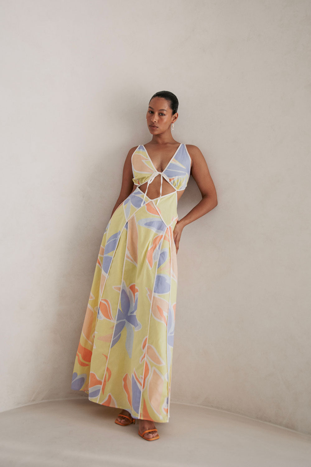 Exclusive Elia Purple Feminine Midi Dress - Eliska