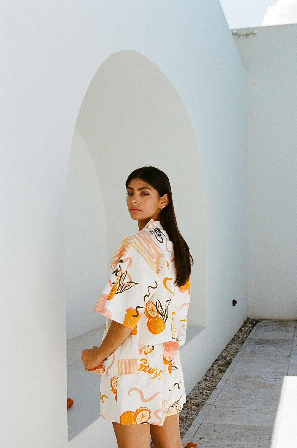 Exclusive Seona Amalfi Aperol-colored Women's Shorts - Sample Edition
