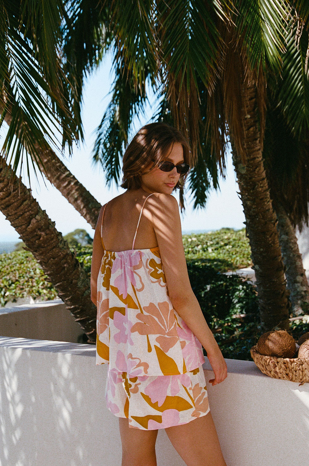 Sabo-Designed Jetta Cotton Shorts with Exclusive Hibiscus Print