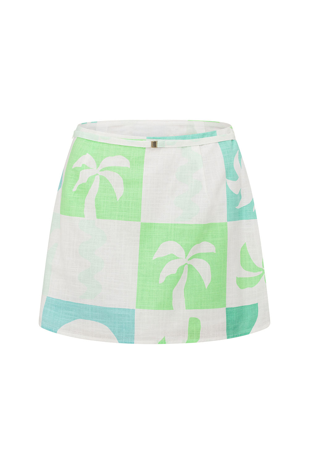 Exquisite Harlow Skirt with Palm Tile Breeze Pattern