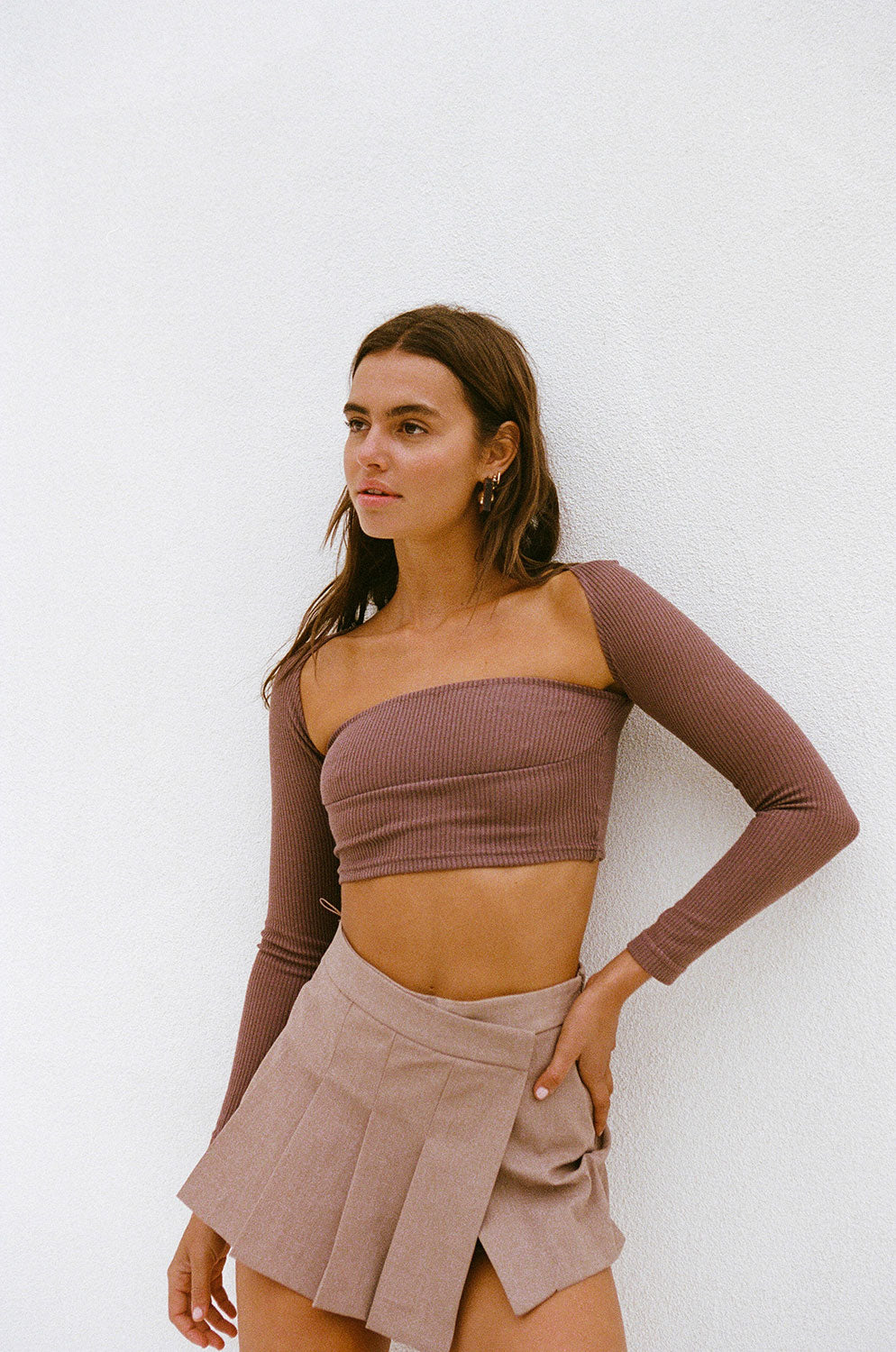 Exclusive Chocolate Echo Top - Sample in Perfect XS Size